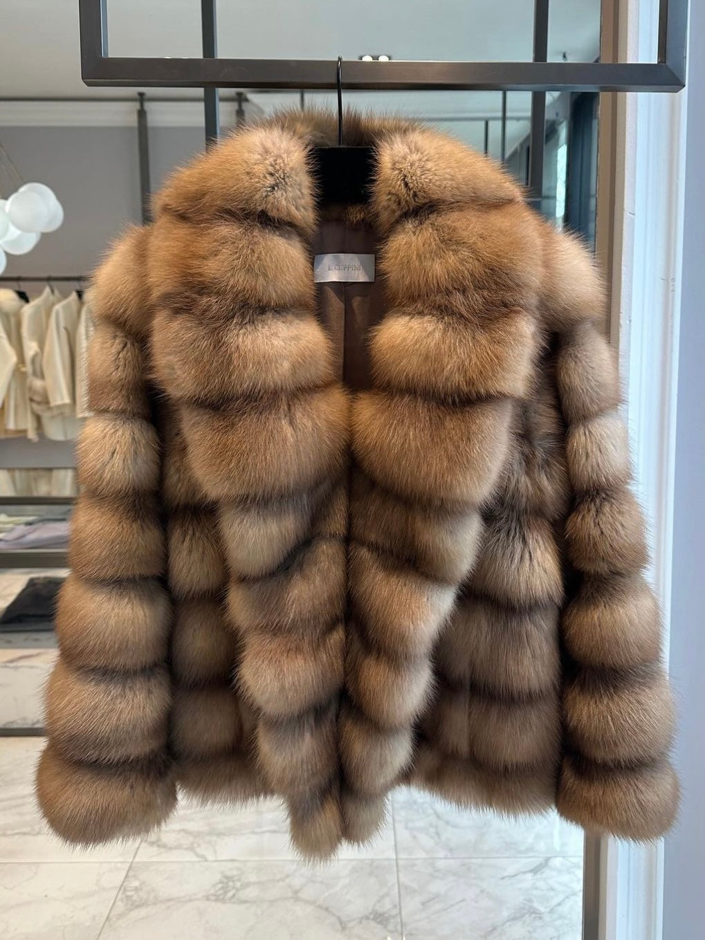 Dim Gray Sable Coat Light Brown sable-coat-light-brown Coat Bespoke sizing,Extra Small,Small,Medium,Large,Extra Large L.Cuppini