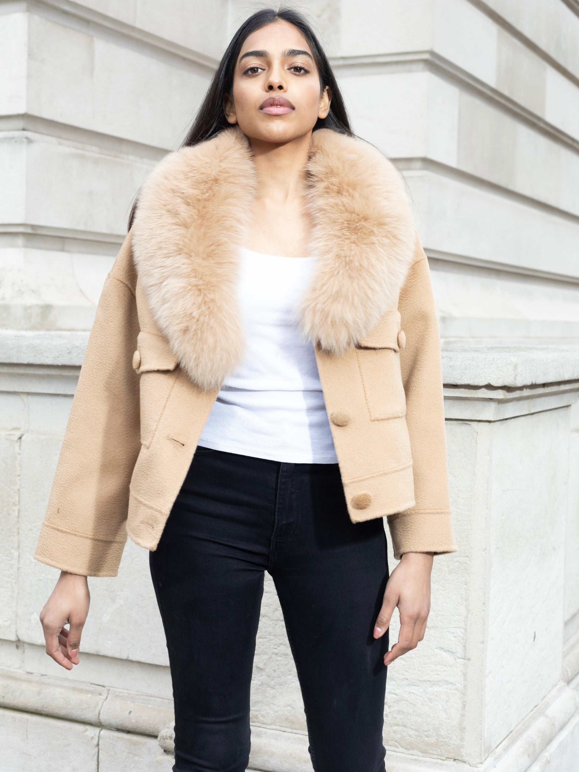 Light Gray London Cashmere Jacket Camel london-cashmere-jacket-camel Coat XS-S,S-M,L-XL L.Cuppini