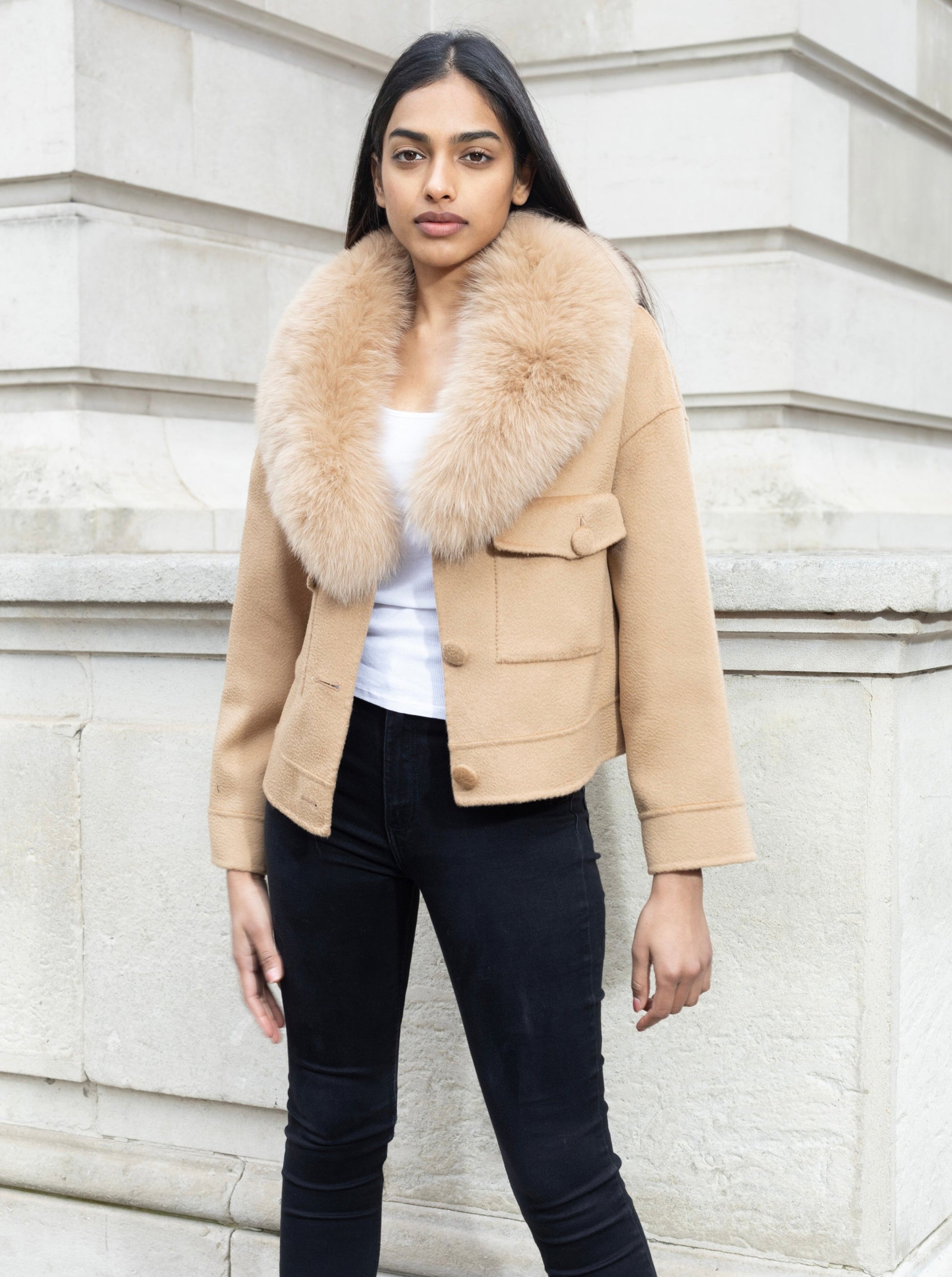 Light Gray London Cashmere Jacket Camel london-cashmere-jacket-camel Coat XS-S,S-M,L-XL L.Cuppini