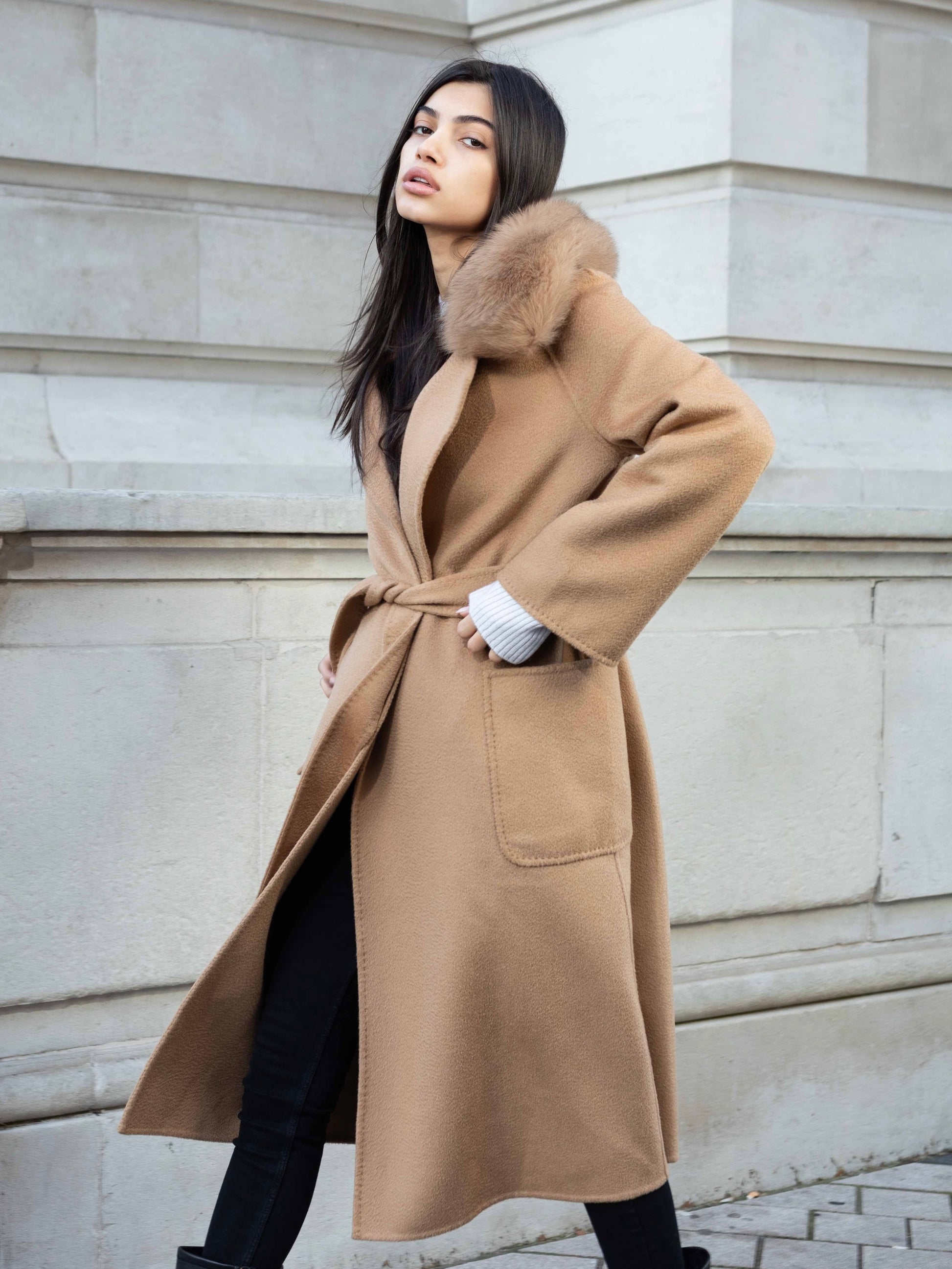 Dark Gray Camila Coat Camel copy-of-camila-coat-camel Coat XS-S,Medium - Large L.Cuppini
