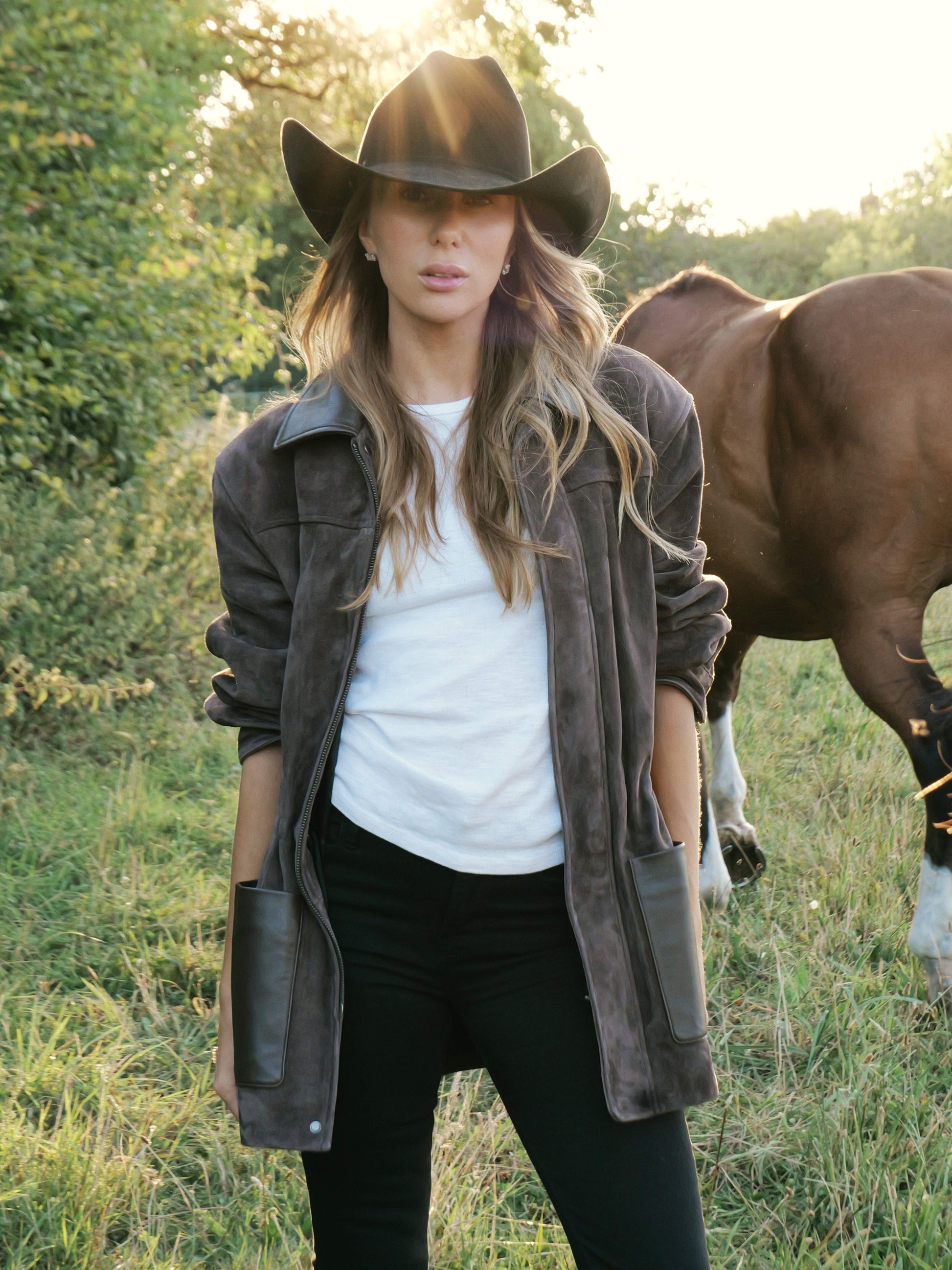 Dim Gray The Martha Suede Barn Jacket Brown the-martha-suede-barn-jacket-brown S,M,L L.Cuppini