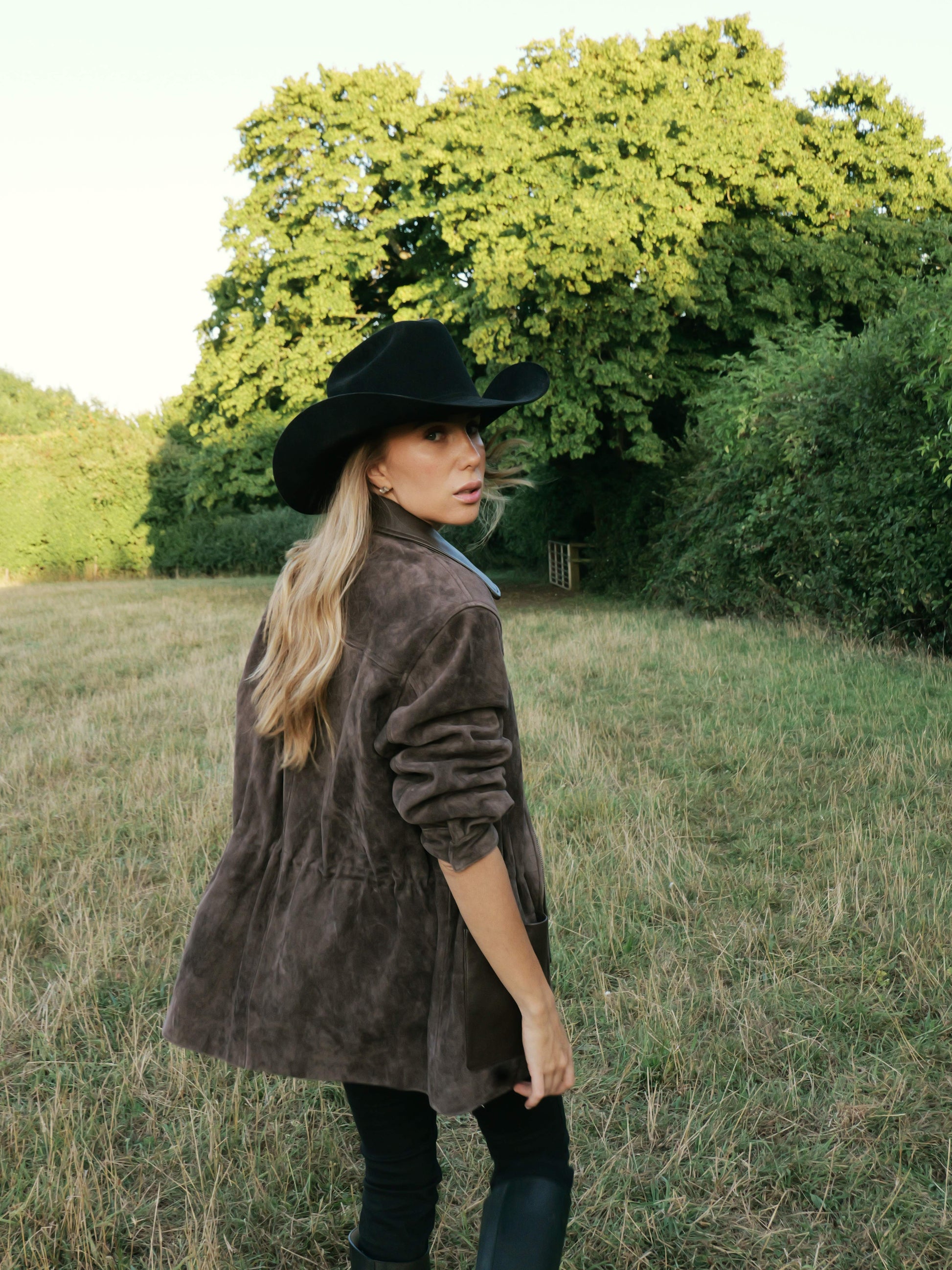 Dark Olive Green The Martha Suede Barn Jacket Brown the-martha-suede-barn-jacket-brown S,M,L L.Cuppini
