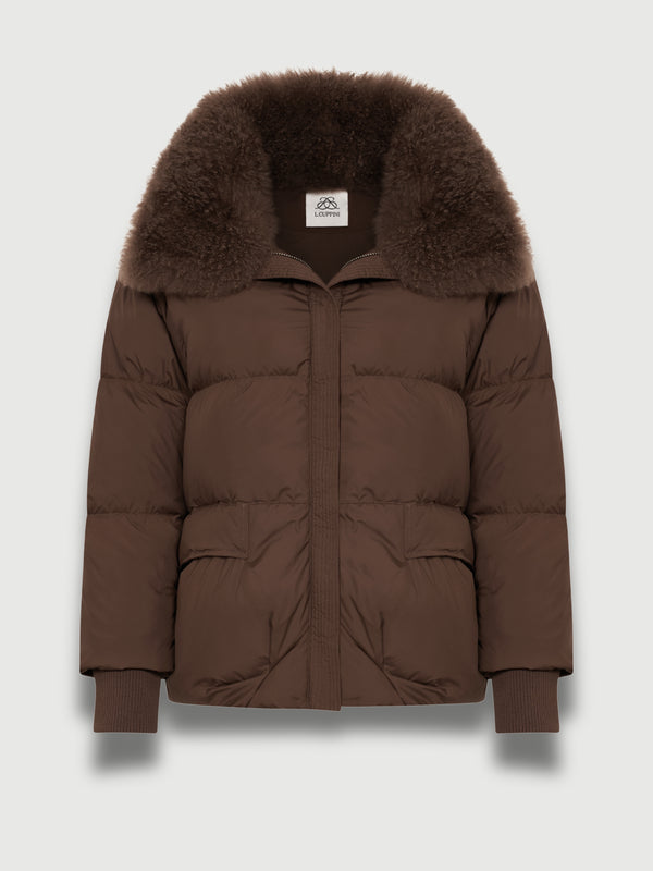 Dark Slate Gray The Freja Puffer Jacket and Vest Brown freja-puffer-jacket-and-vest-brown Coat S,M,L L.Cuppini