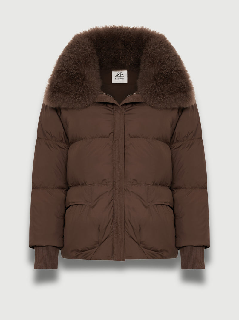 Dark Slate Gray The Freja Puffer Jacket and Vest Brown freja-puffer-jacket-and-vest-brown Coat S,M,L L.Cuppini