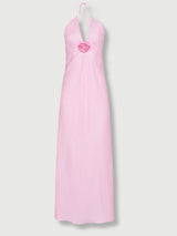 Misty Rose Athena Linen Maxi Dress Pink