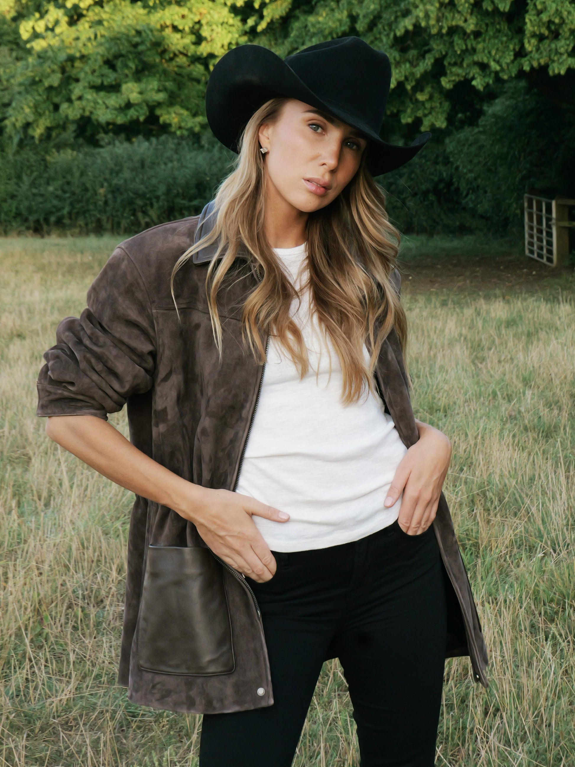 Dark Slate Gray The Martha Suede Barn Jacket Brown the-martha-suede-barn-jacket-brown S,M,L L.Cuppini
