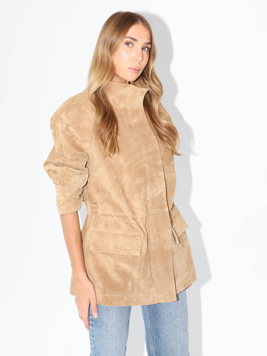 Antique White The Hailey Suede Jacket Camel the-hailey-suede-jacket-camel S,M,L L.Cuppini