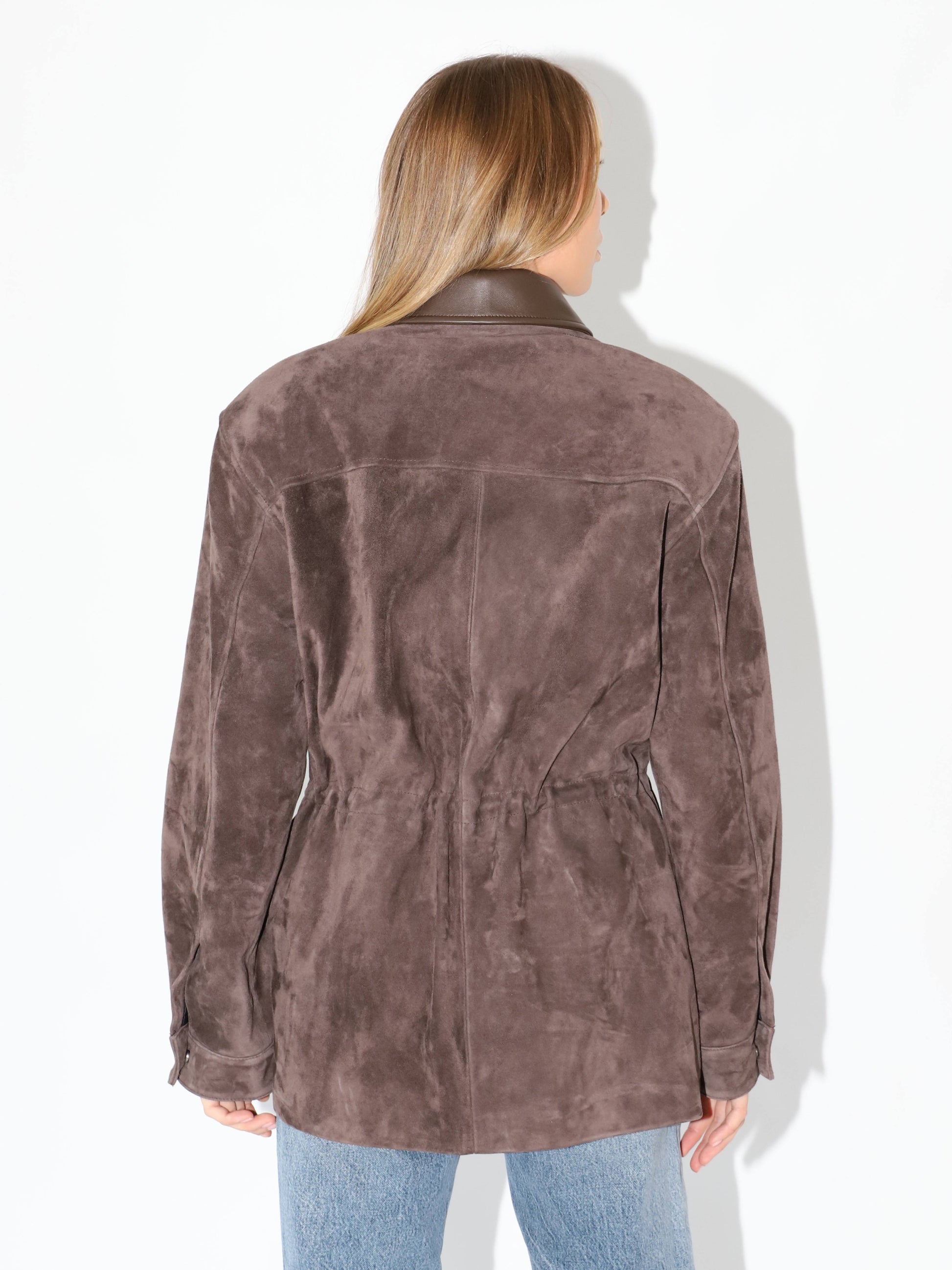 Dim Gray The Martha Suede Barn Jacket Brown the-martha-suede-barn-jacket-brown S,M,L L.Cuppini