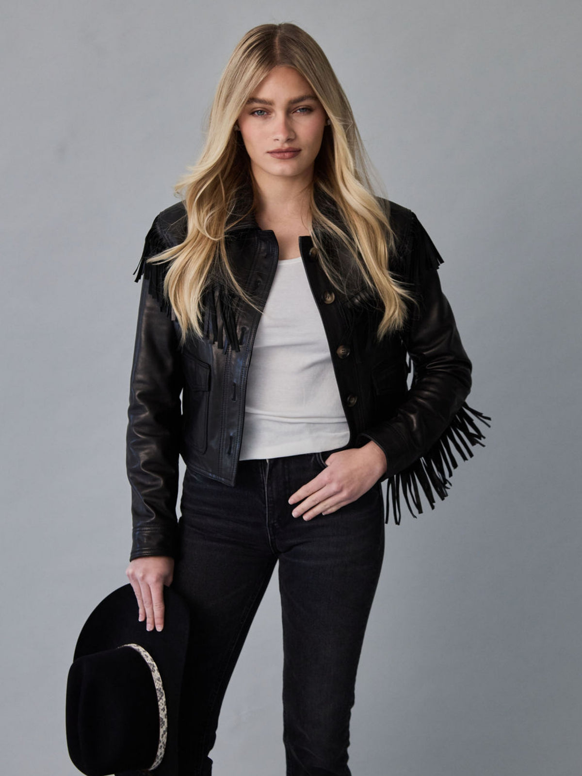 The Delilah Leather Jacket Black