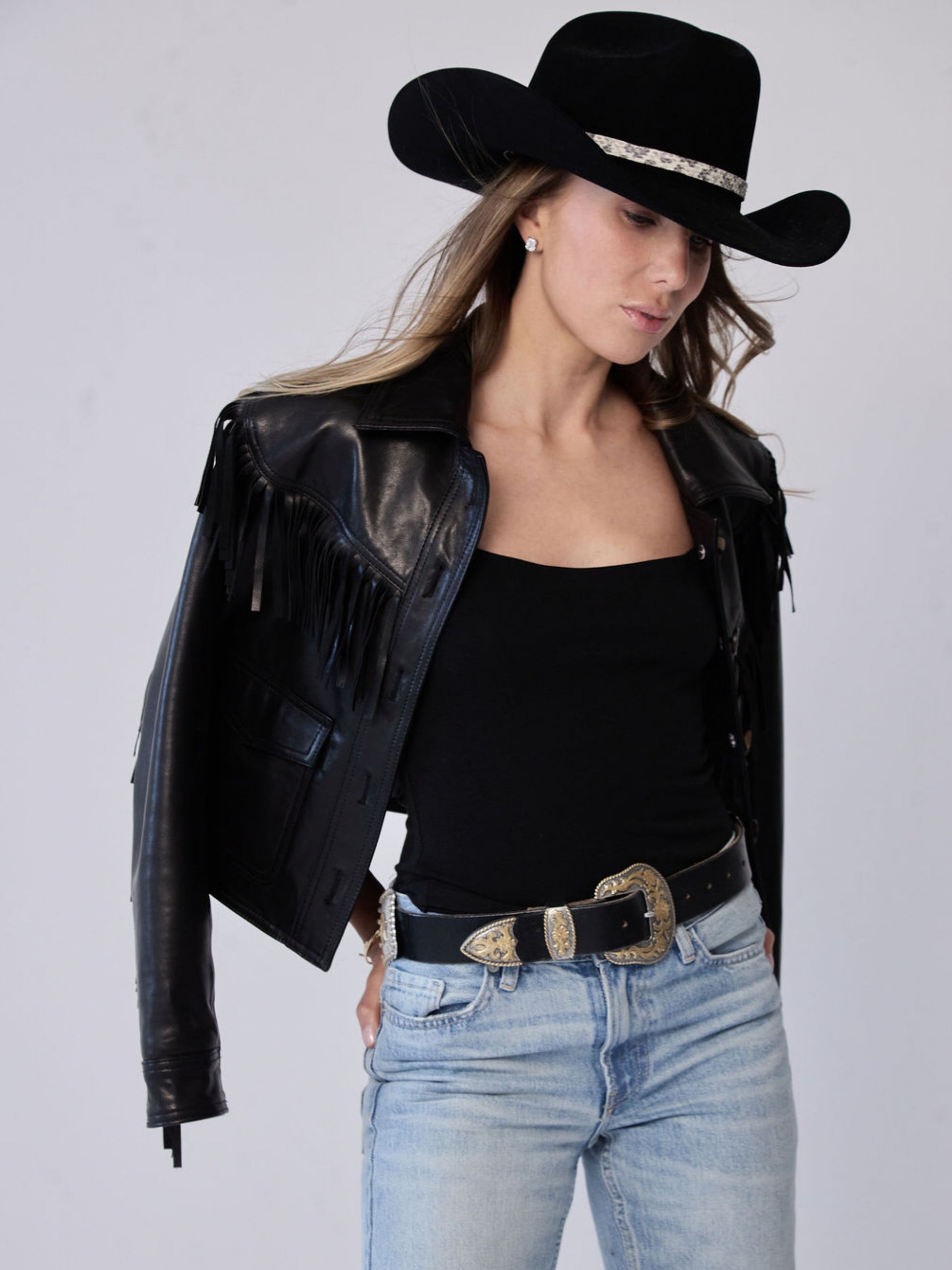 The Delilah Leather Jacket Black