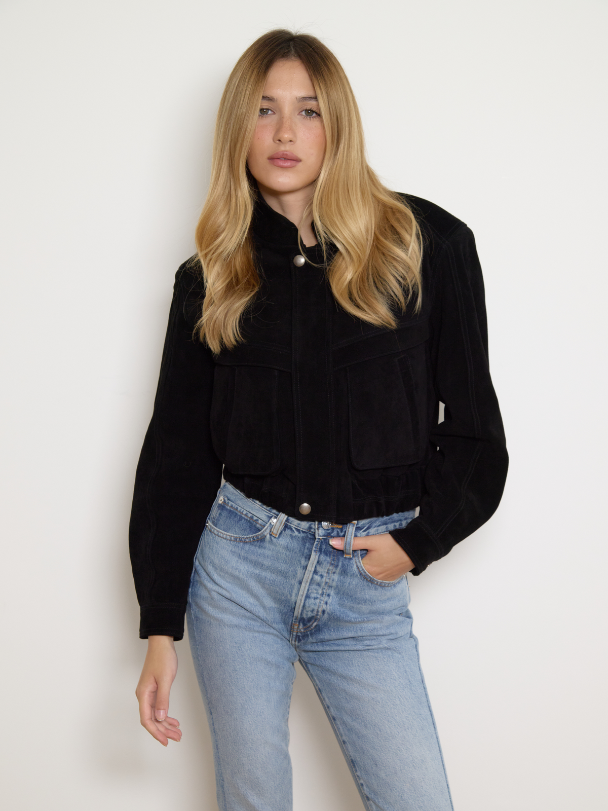 The Becky Suede Jacket Black