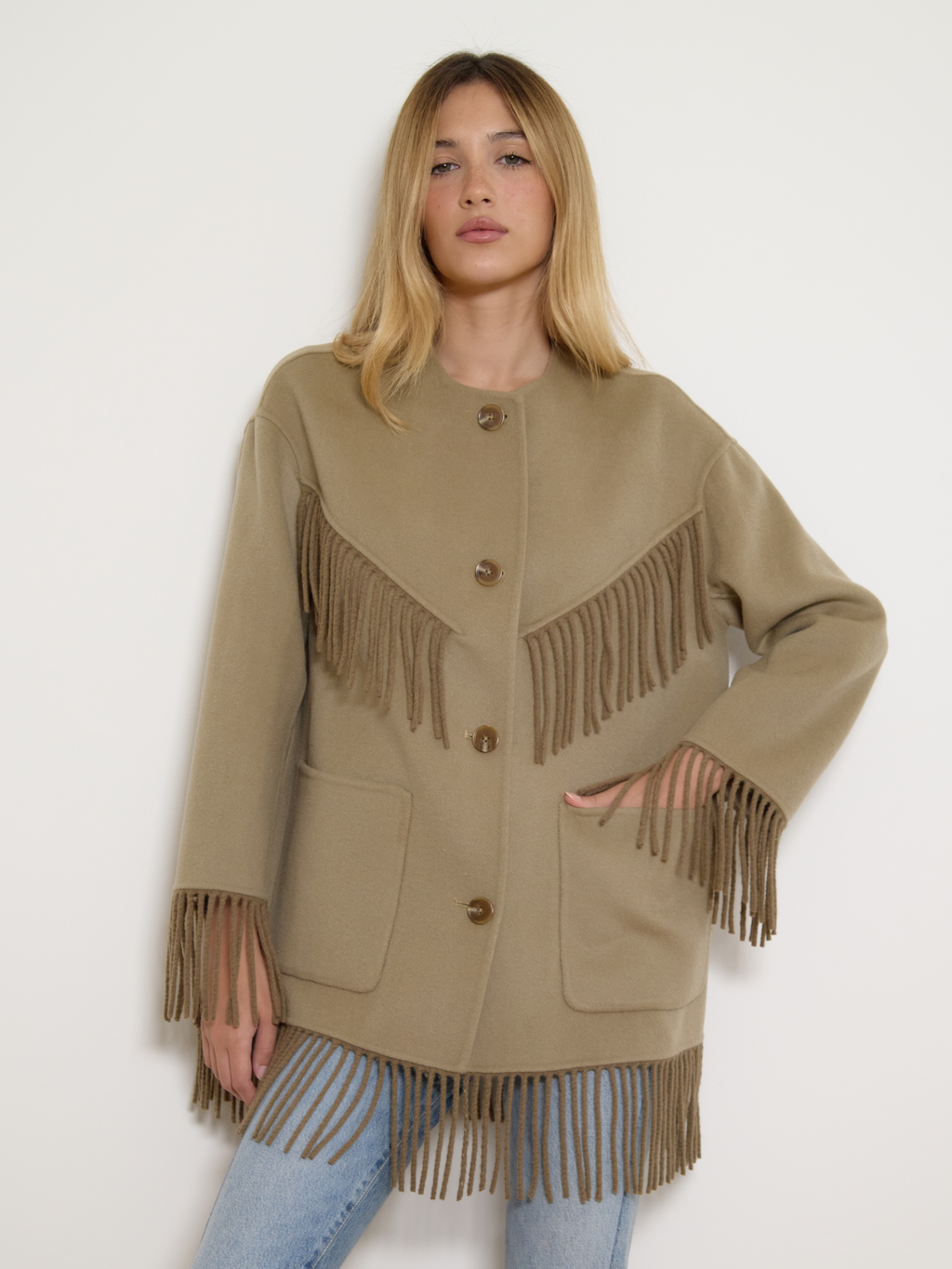 The Beth Fringe Coat