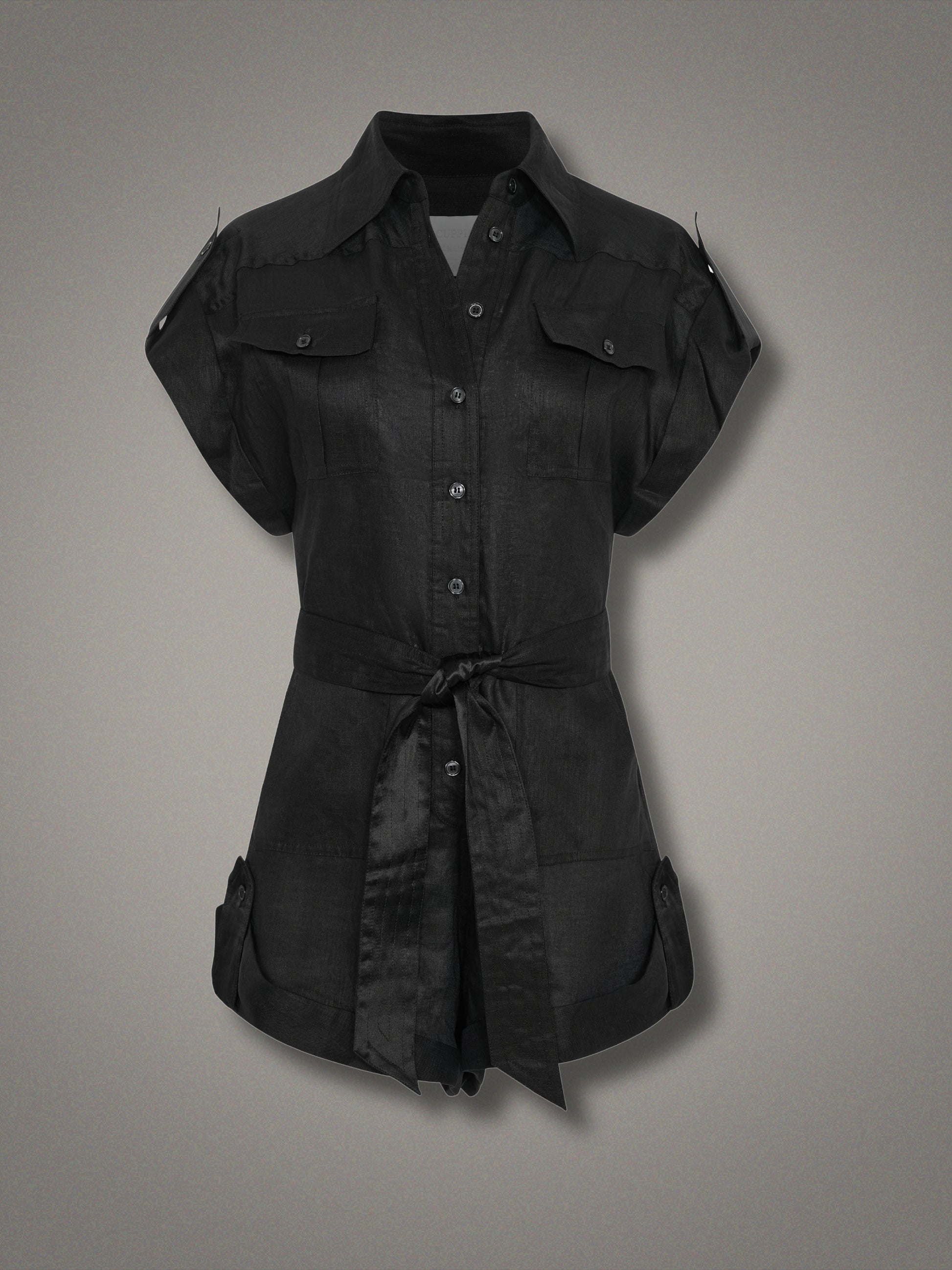 Light Slate Gray Riviera Linen Jumpsuit Black riviera-black-jumpsuit Jumpsuit S,M,L L.Cuppini