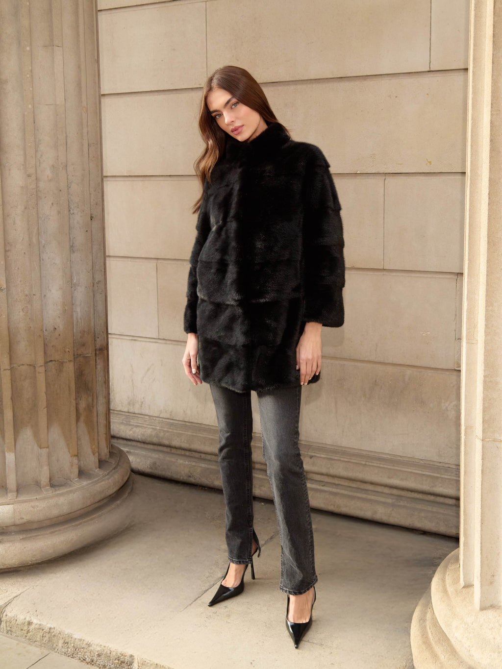 Rosy Brown The Charlotte 6 in 1 Coat Black the-charlotte-6-in-1-coat-black Coat XS,S,M,L,XL L.Cuppini