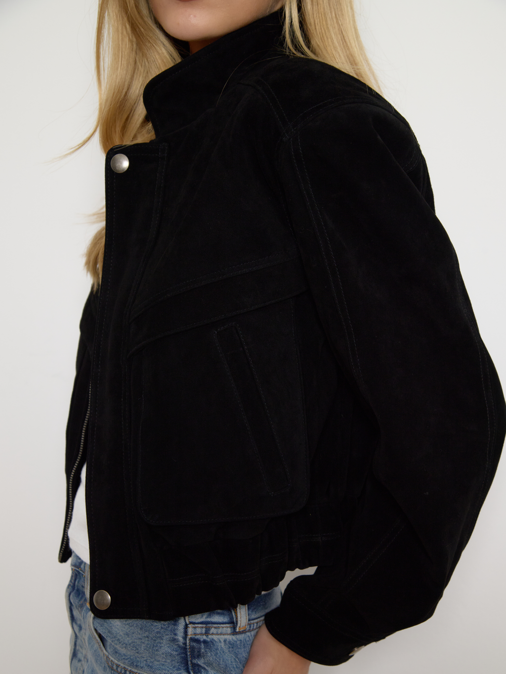 The Becky Suede Jacket Black