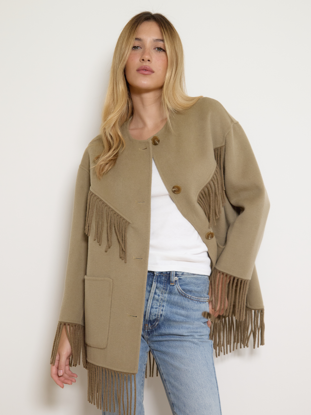 The Beth Fringe Coat