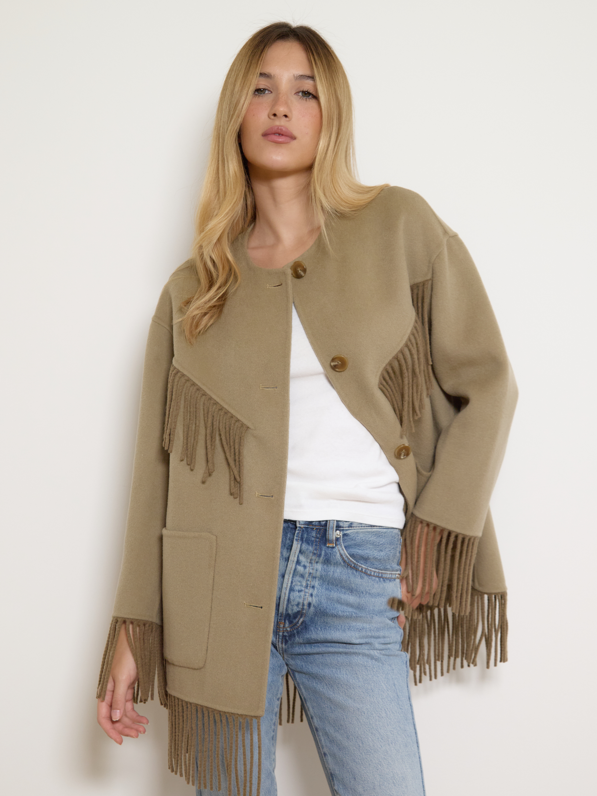 The Beth Fringe Coat