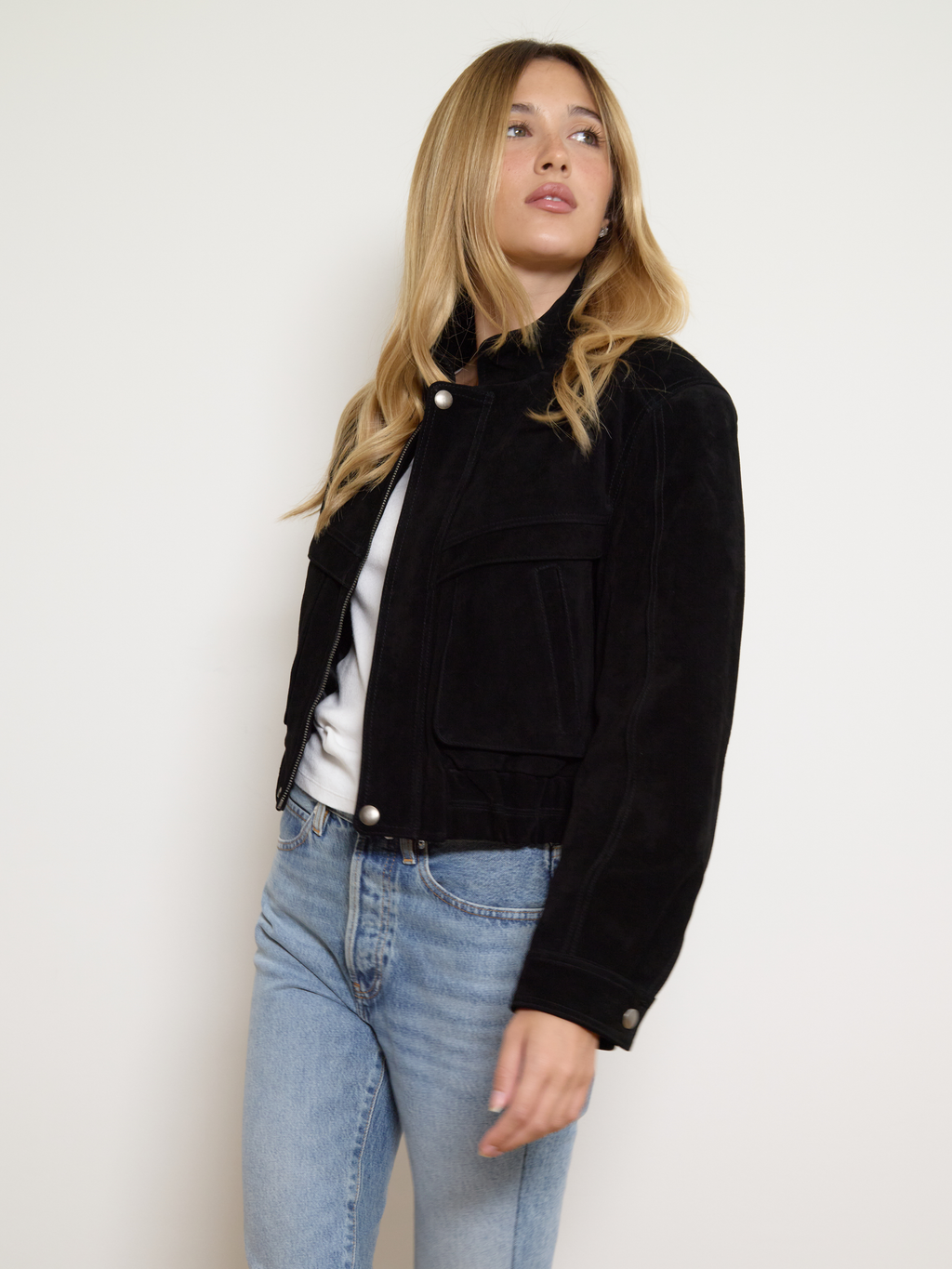 The Becky Suede Jacket Black