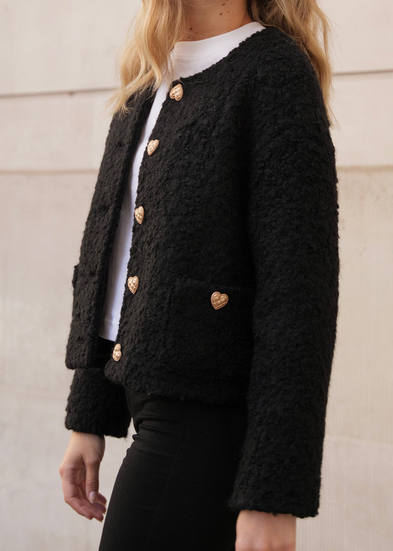 Black Christie Wool Jacket christie-wool-jacket Coat XS-S / black,M-L / black L.Cuppini