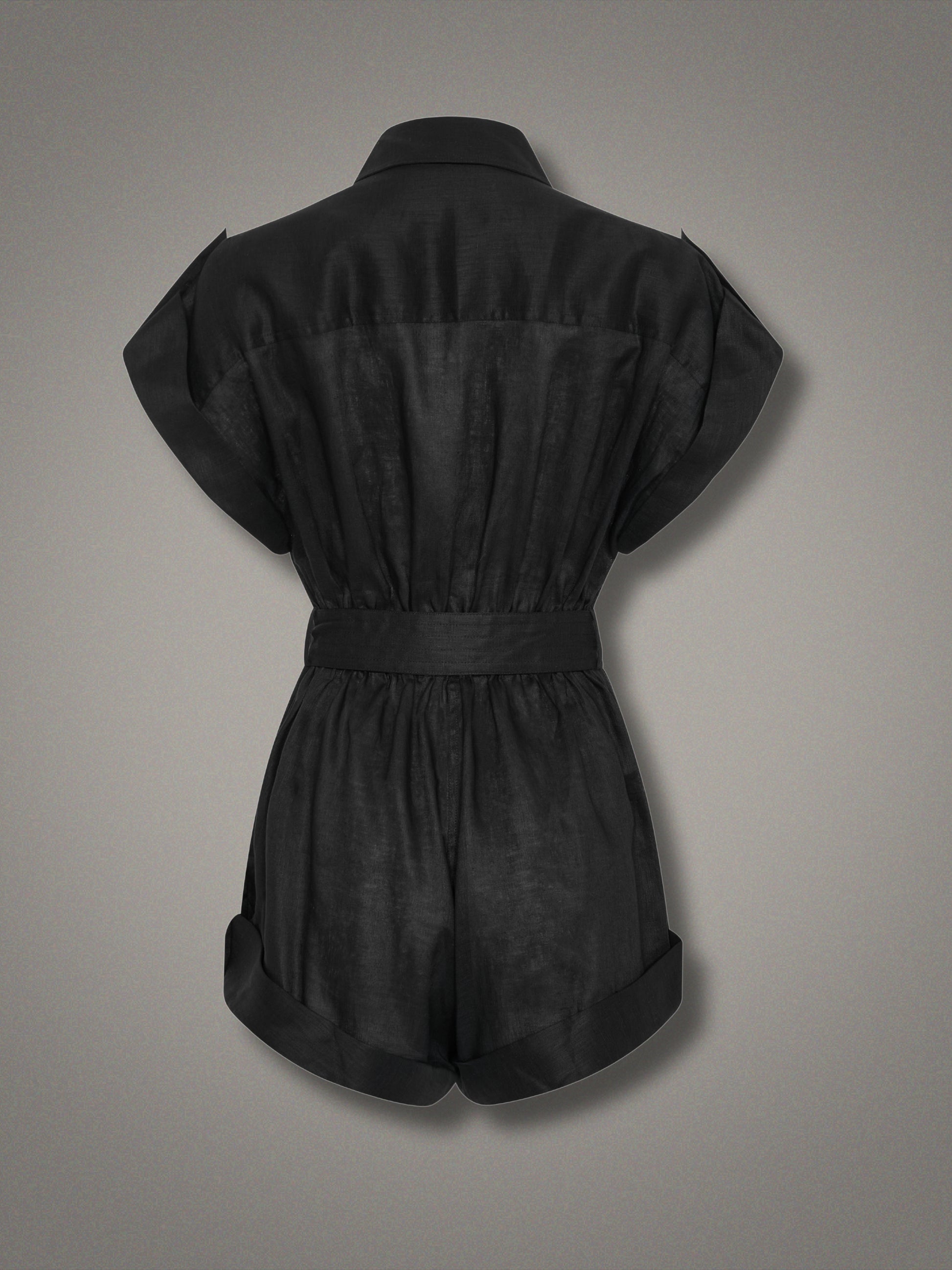 Light Slate Gray Riviera Linen Jumpsuit Black riviera-black-jumpsuit Jumpsuit S,M,L L.Cuppini