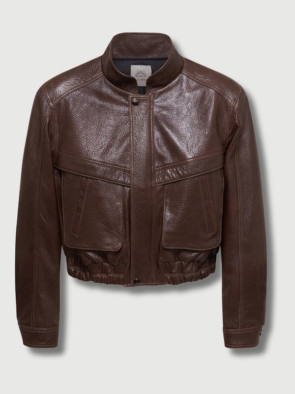 Dark Slate Gray The Becky Jacket Brown becky-leather-jacket S,M,L L.Cuppini