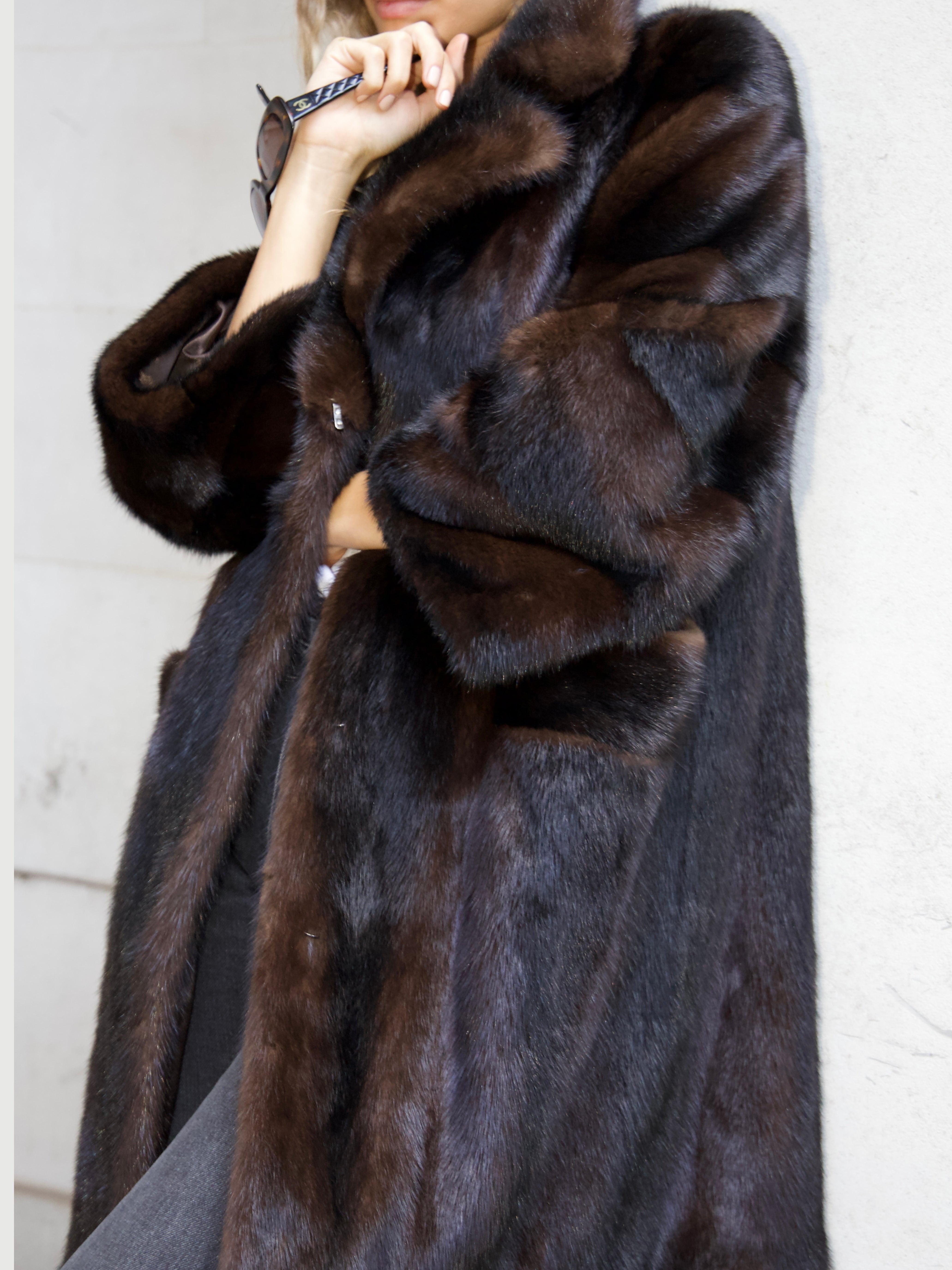 16AW✨️極美品 サンローランパリ エディ最終期 ヌートリアファーコート 44 The Samantha Coat Brown – L.Cuppini
