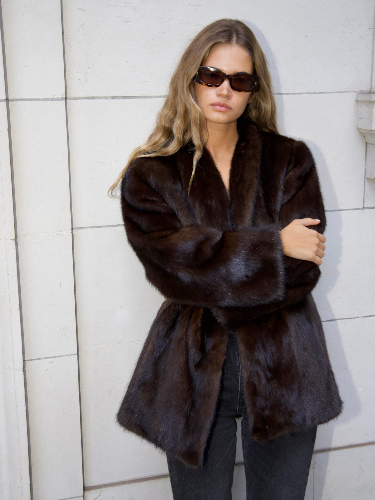 Sold Fur coat / jacket - brown