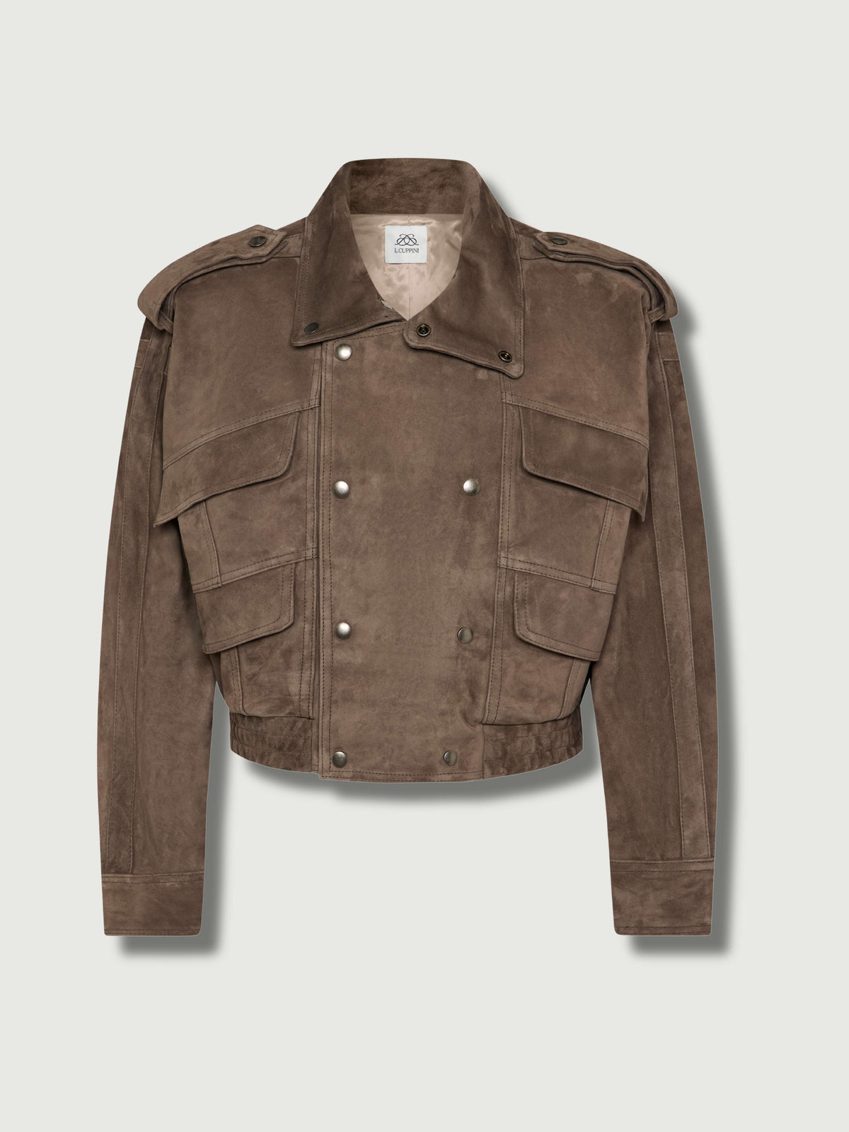 Dark Olive Green The Rosie Suede Biker Jacket the-rosie-suede-biker-jacket S,M,L L.Cuppini