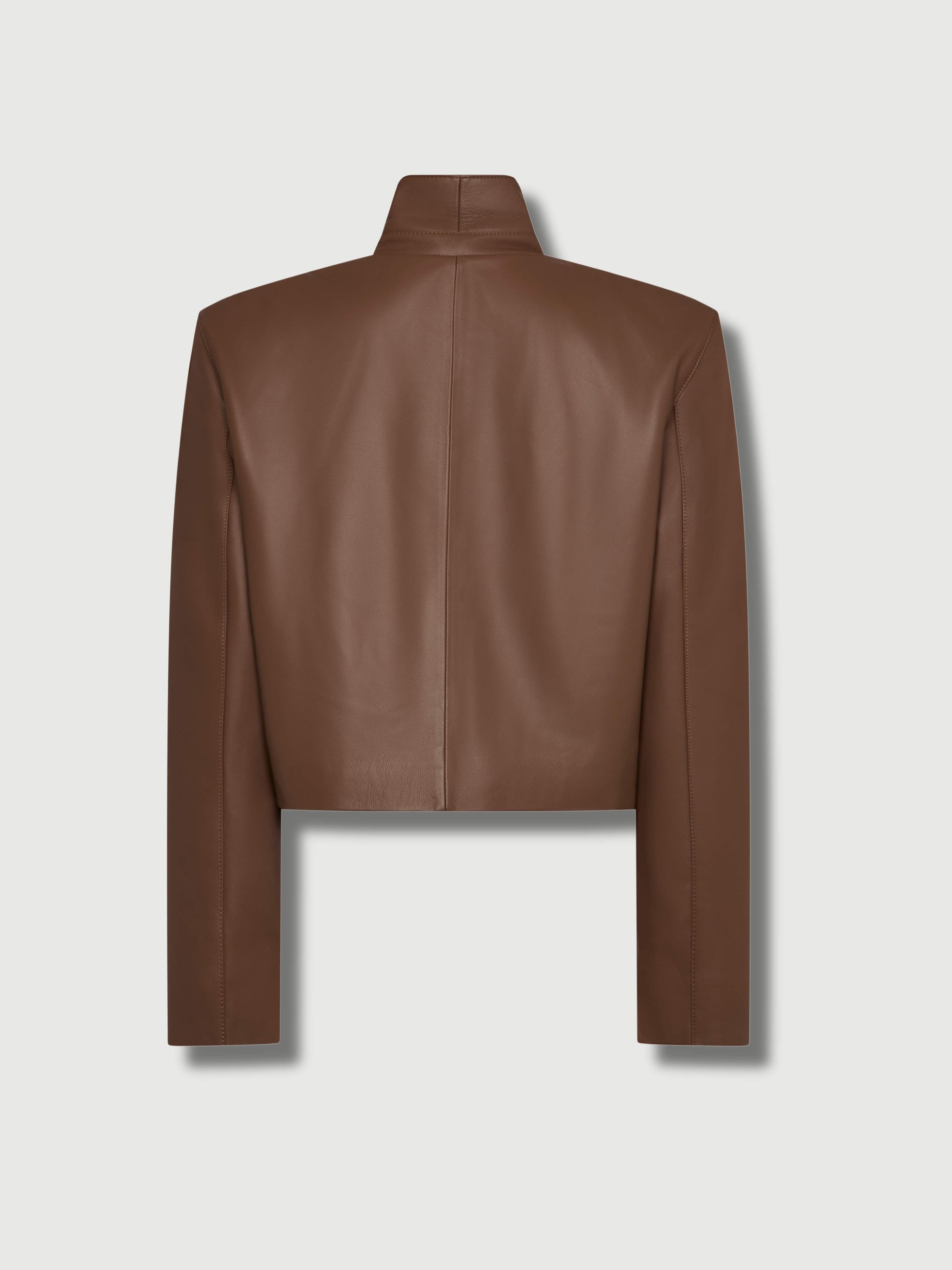 Beige The Mindy Leather Jacket Brick the-mindy-leather-jacket-brick S,M,L L.Cuppini