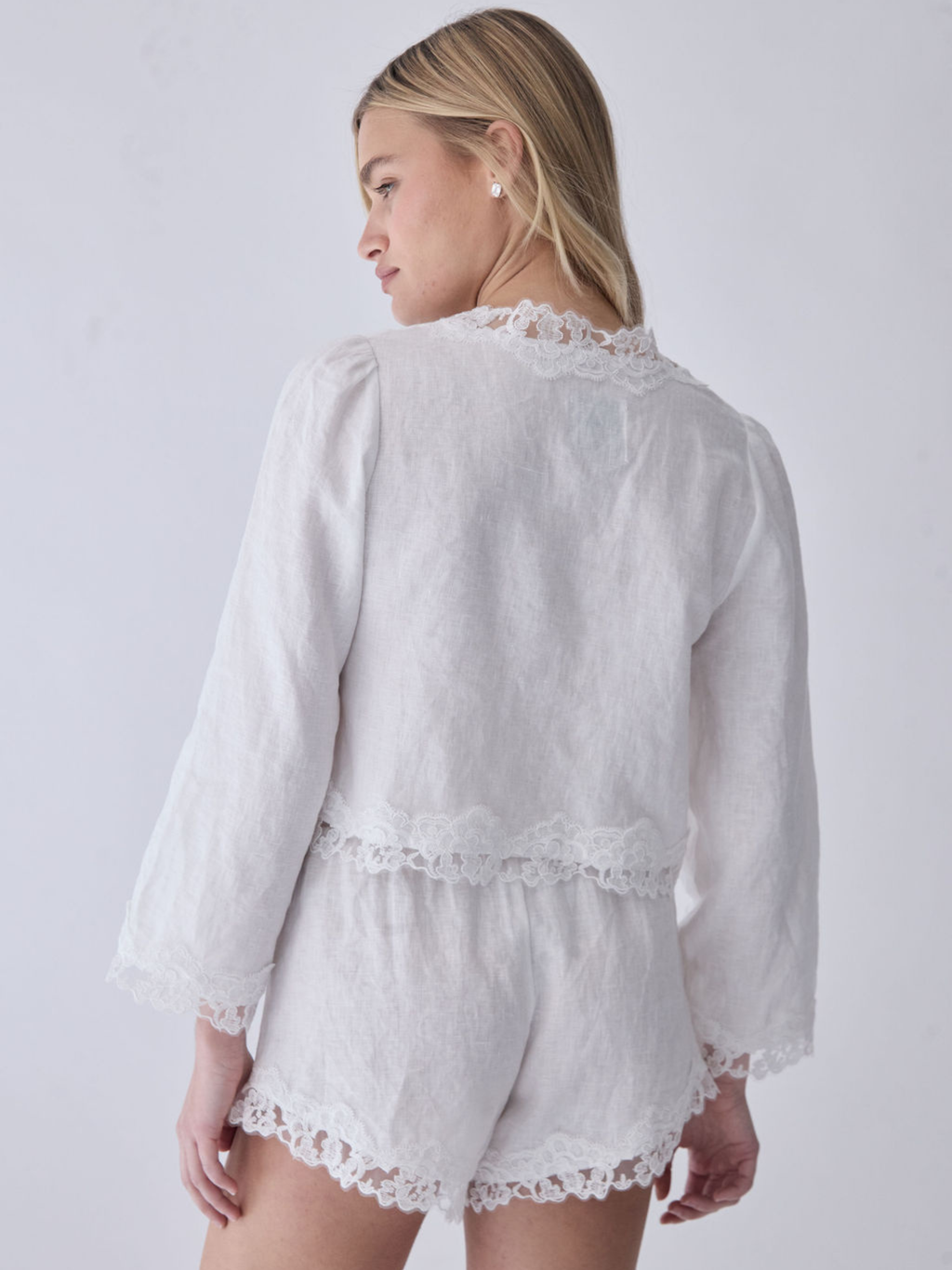 The Luna Linen Shorts White