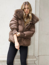 Gray The Freja Puffer Jacket and Vest Brown freja-puffer-jacket-and-vest-brown Coat S,M,L L.Cuppini