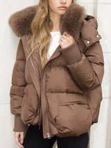 Dim Gray The Freja Puffer Jacket and Vest Brown freja-puffer-jacket-and-vest-brown Coat S,M,L L.Cuppini