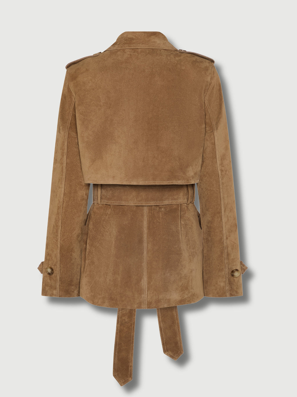 Beige The Dora Suede Short Trench the-dora-short-trench S,M,L L.Cuppini