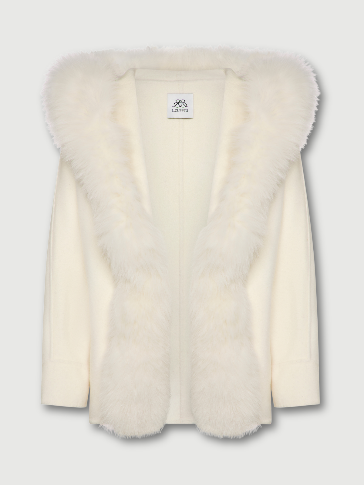 Light Gray The Ivana Cashmere Cape Coat the-ivana-cape-coat Coat XS - S,M - L L.Cuppini