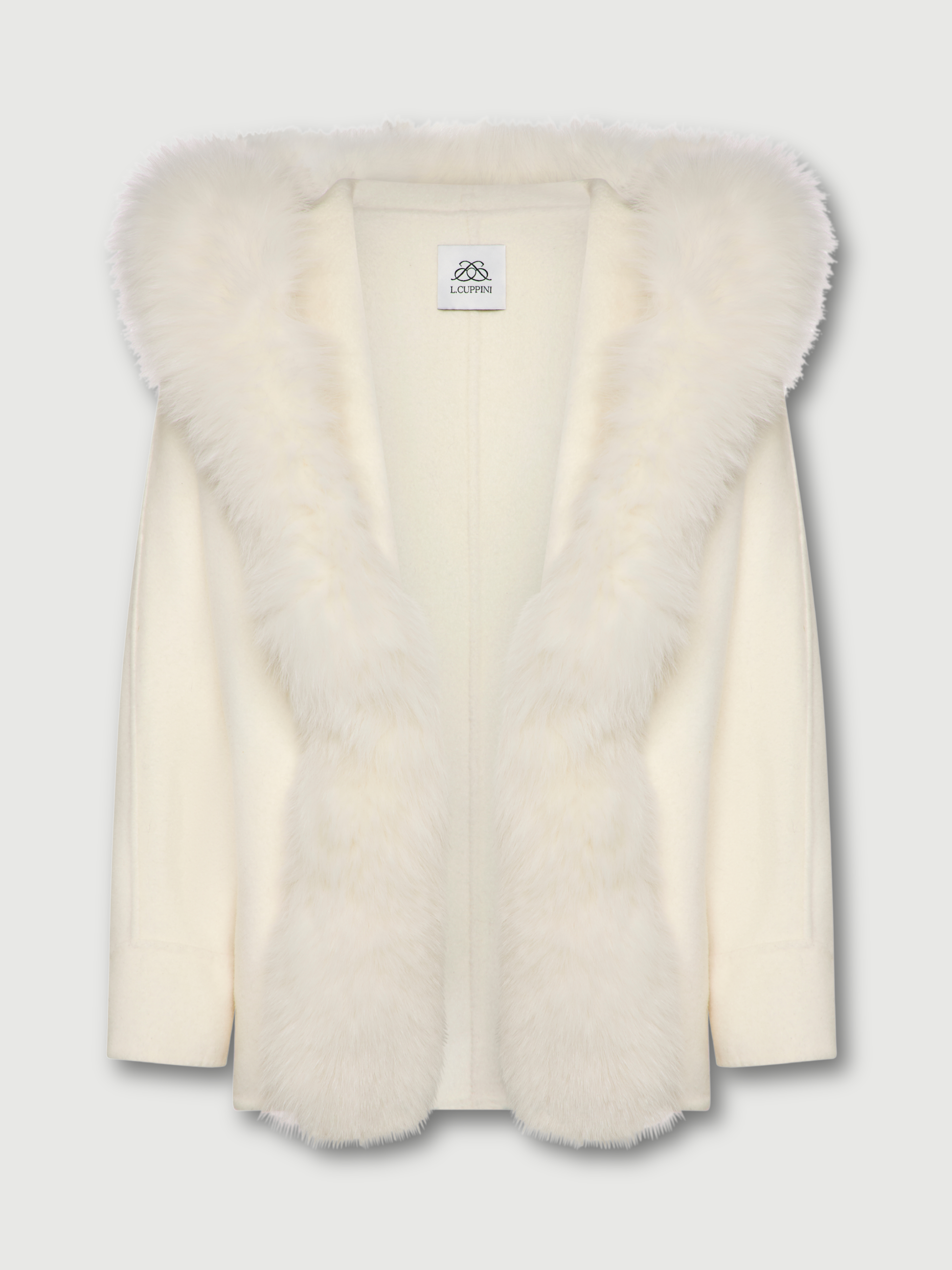 Light Gray The Ivana Cashmere Cape Coat the-ivana-cape-coat Coat XS - S,M - L L.Cuppini
