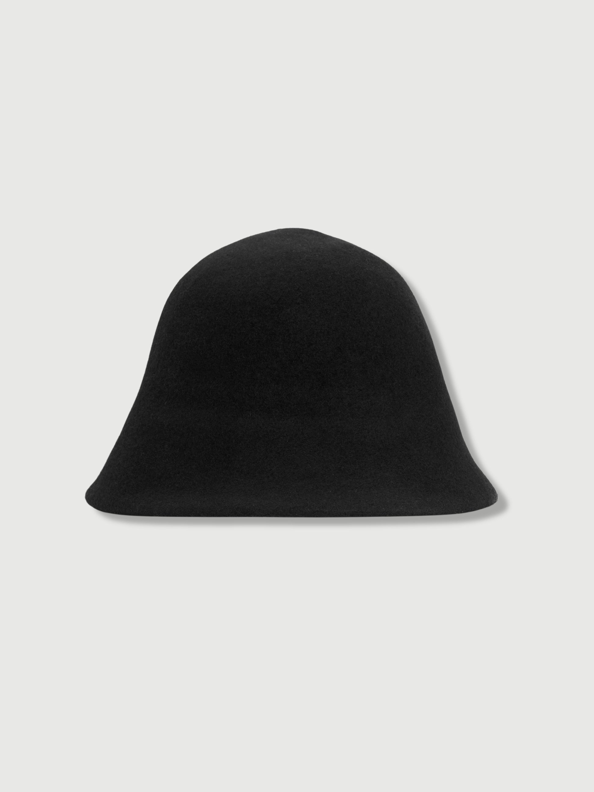 Black Wool bucket hat wool-bucket-hat Black L.Cuppini