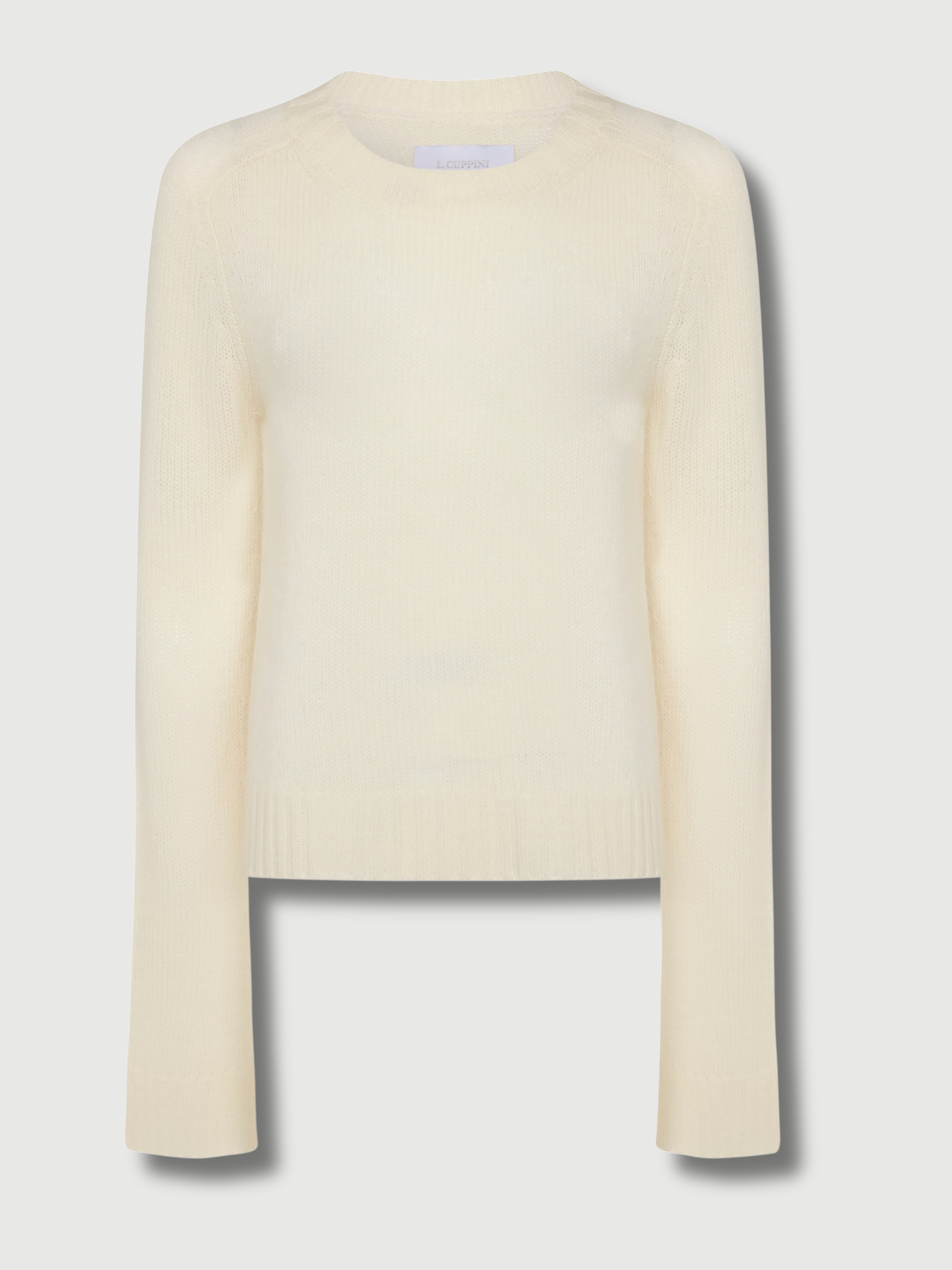 Sammy Cashmere Sweater White – L.Cuppini