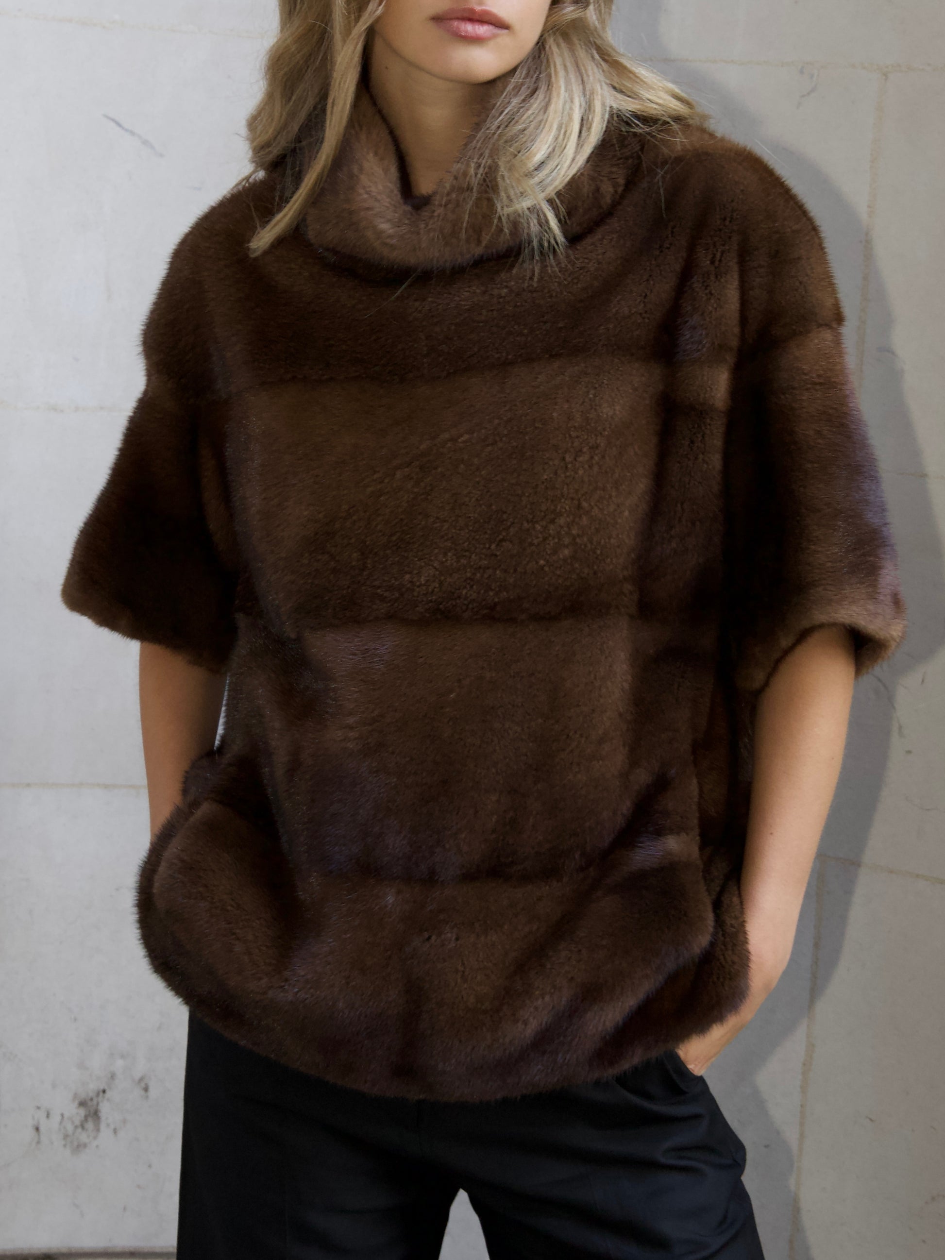 Dark Gray Aviva Pullover Chocolate Chocolate Brown sasha-pullover-mink-copy Pullover XS,S,M,L L.Cuppini