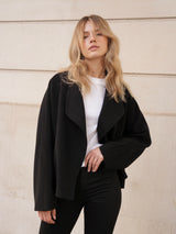 Black Daisy Cashmere Jacket Black daisy-jacket Coat XS-S (LOW IN STOCK) / Black,M-L / Black L.Cuppini