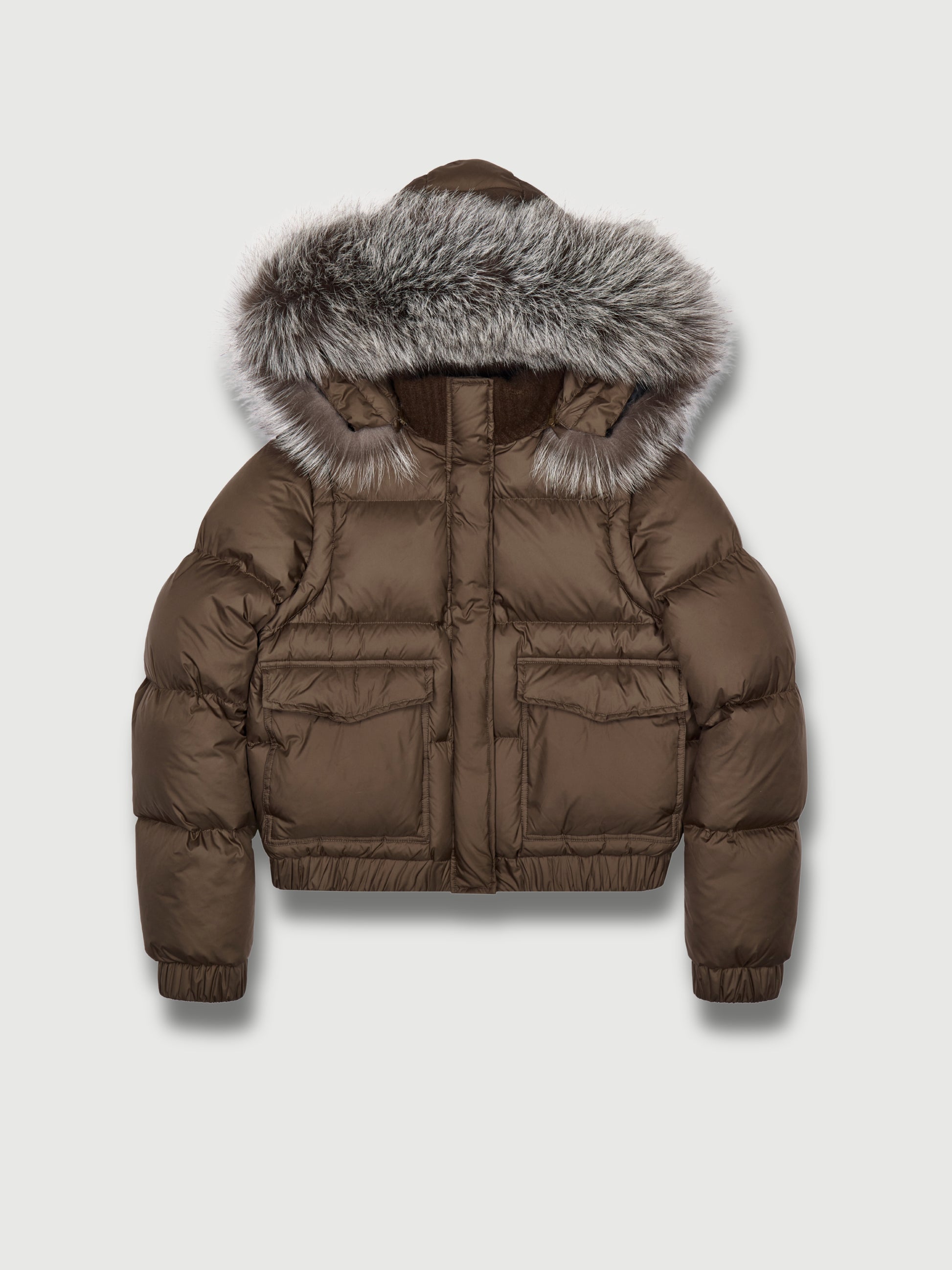 The Megeve Puffer Jacket and Vest Brown