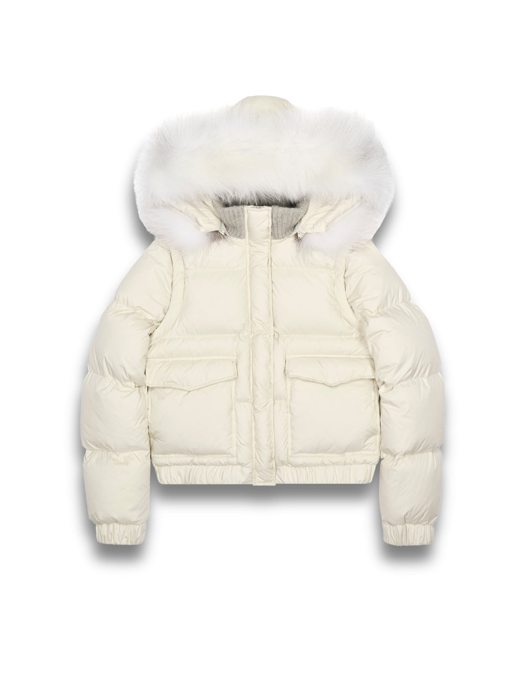 The Megeve Puffer Jacket and Vest White