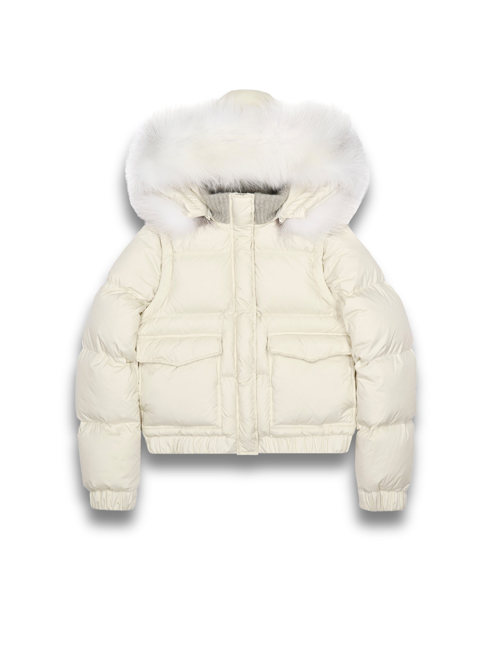 The Megeve Puffer Jacket and Vest White