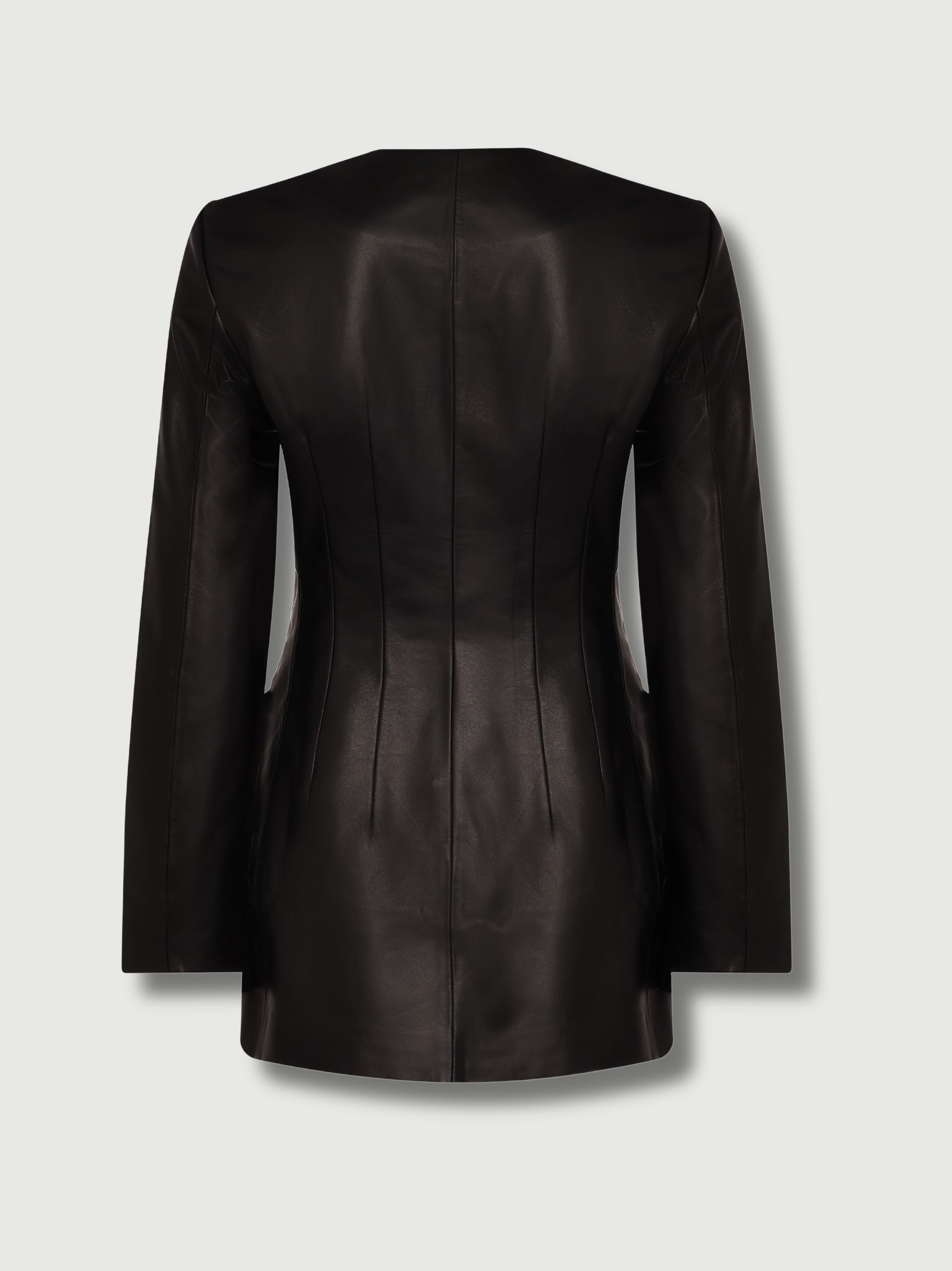 Beige Ramona Leather Dress Jacket the-ramona-leather-jacket Coat S,M,L L.Cuppini