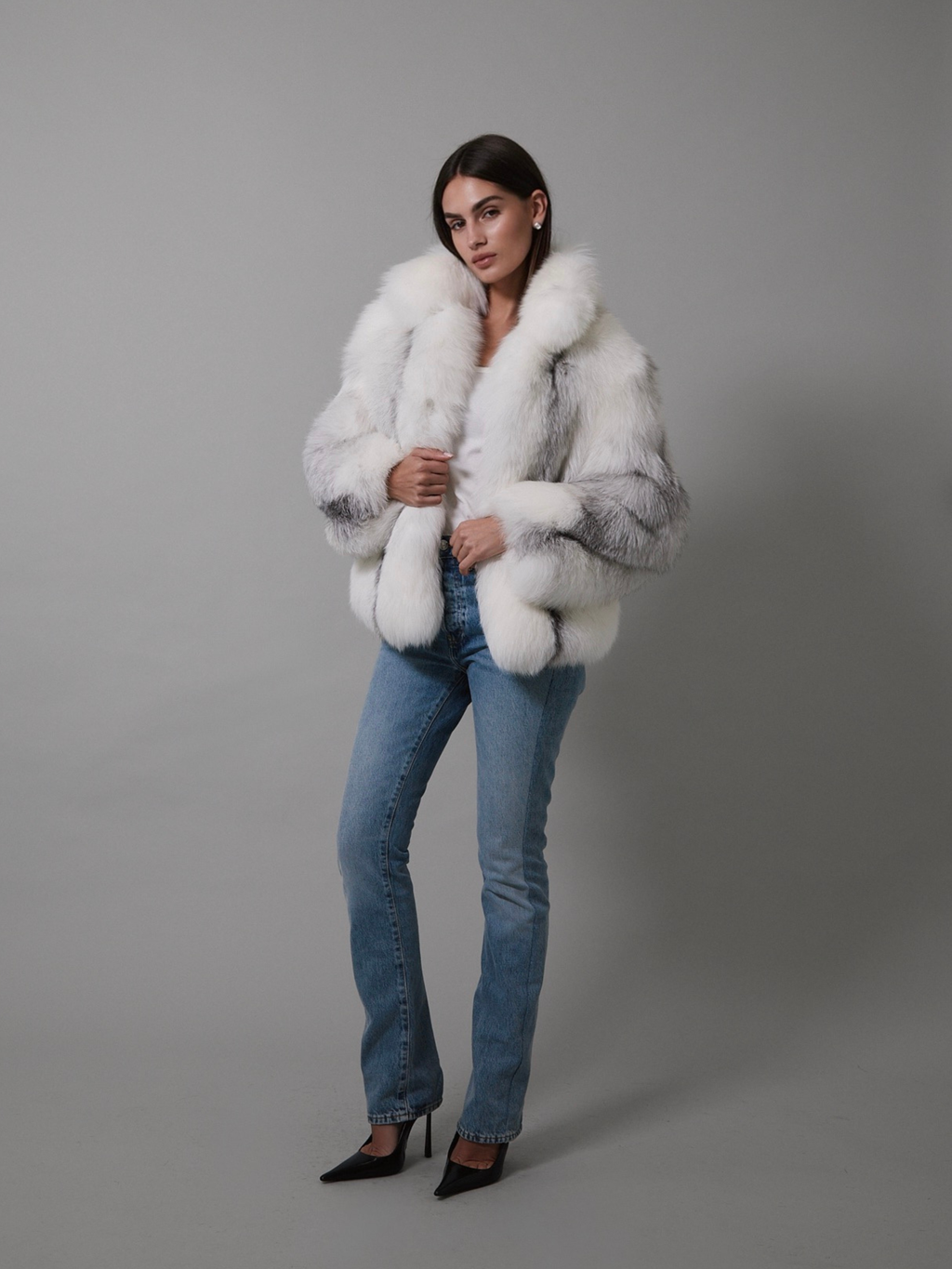 Anja Coat Marble