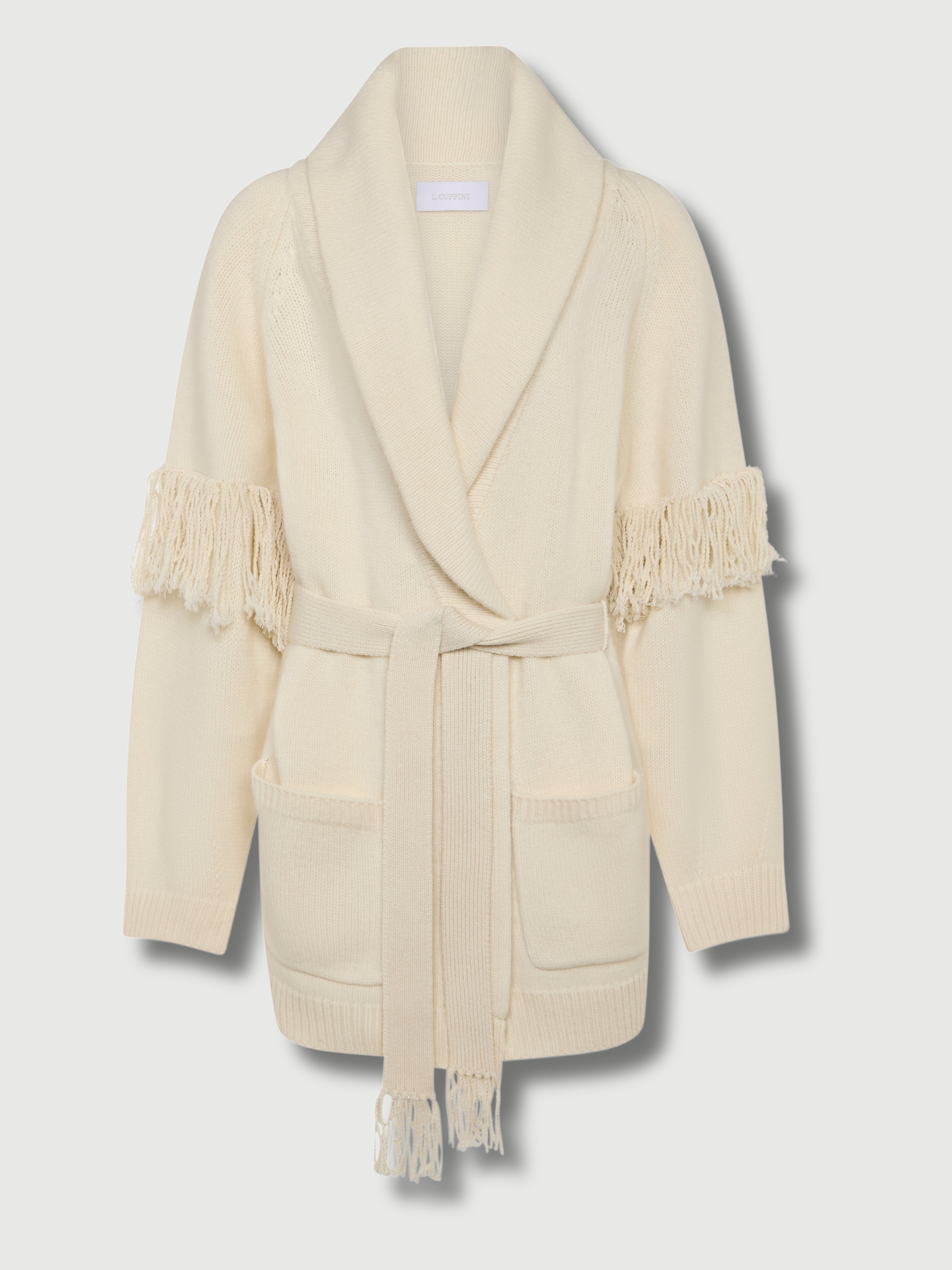 Carol Cashmere Cardigan White – L.Cuppini