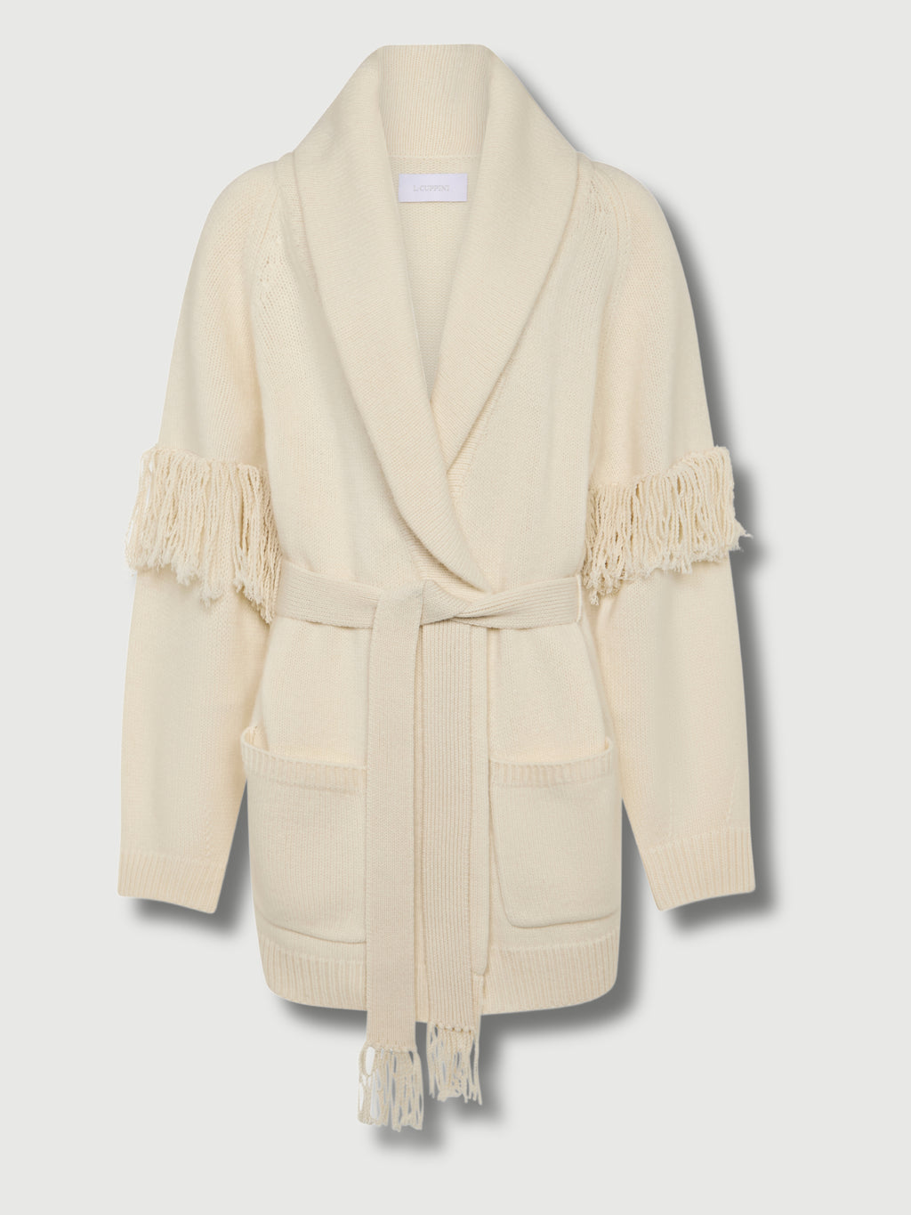 Light Gray Carol Cashmere Sweater White carol-cashmere-sweater Top XS-S ships 06.09.25,M-L ships 15.09.25 L.Cuppini