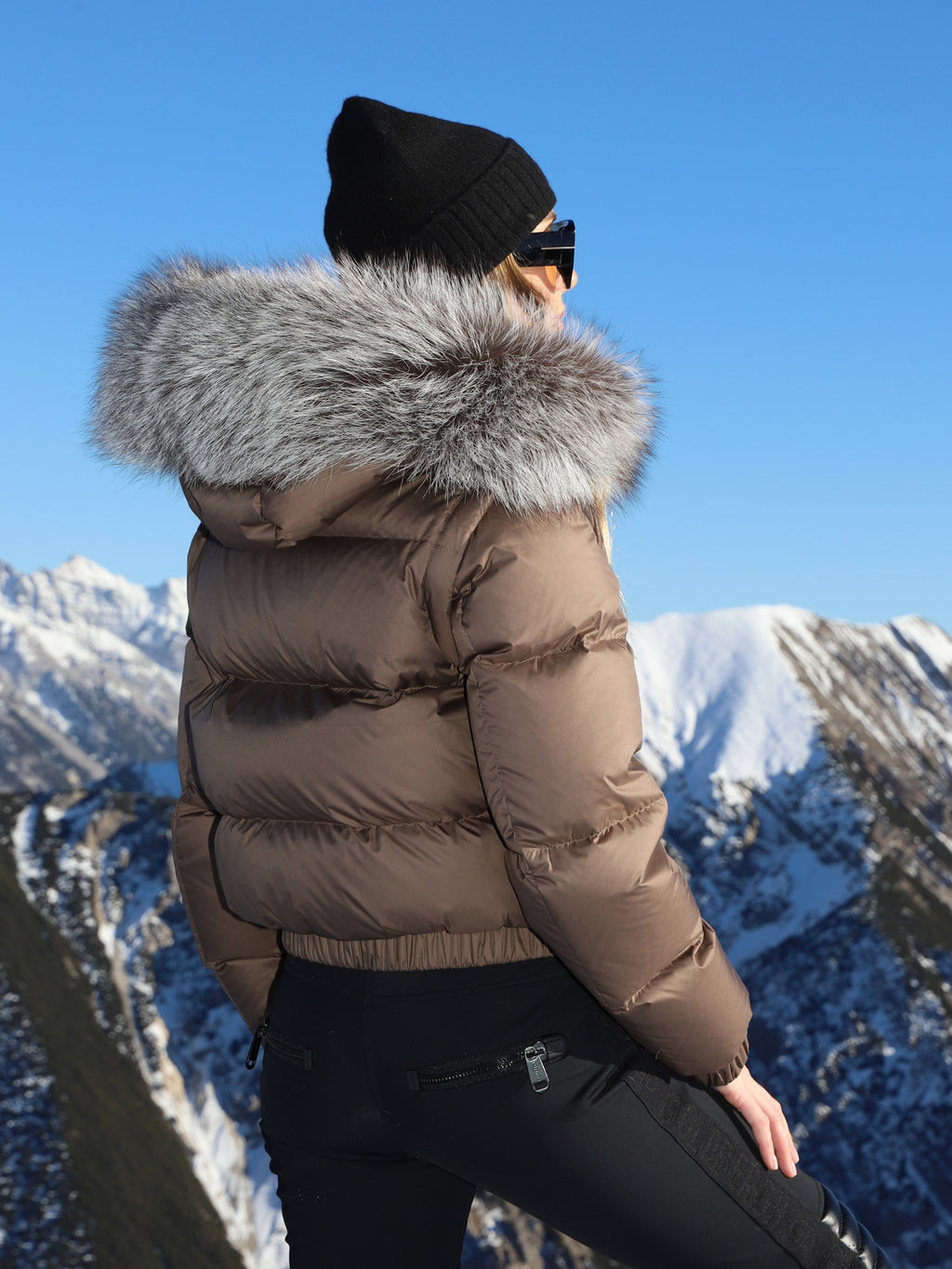 The Megeve Puffer Jacket and Vest Brown