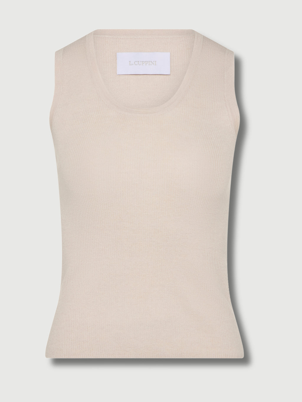 Light Gray Tanja Cashmere Tank Top Oat tanja-cashmere-top-oat XS-S,M-L L.Cuppini