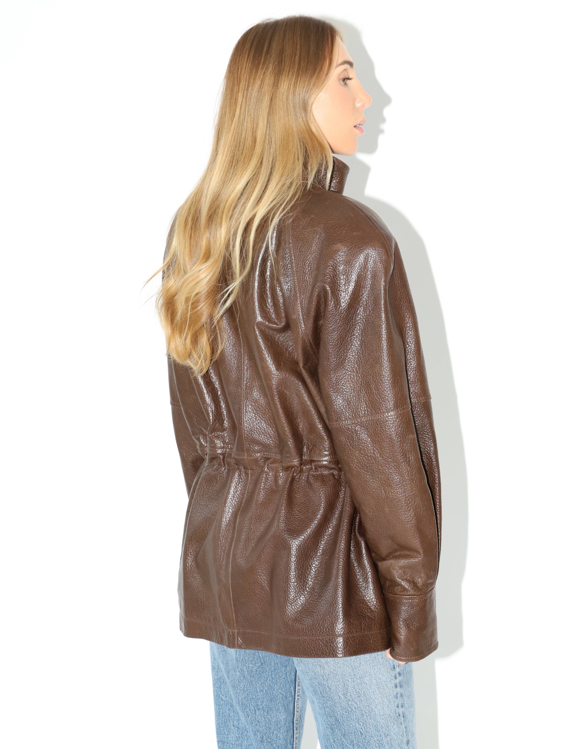 Dim Gray The Hailey Leather Jacket Brown the-hailey-leather-jacket-brown S,M,L L.Cuppini