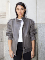 Gray Miri Leather Jacket miri-leather-jacket S,M,L L.Cuppini